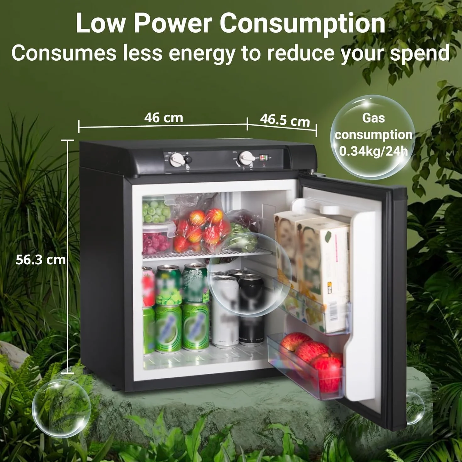 SMETA Lodówka gazowa 40 l 12 V/220 V 30 mbar czarna