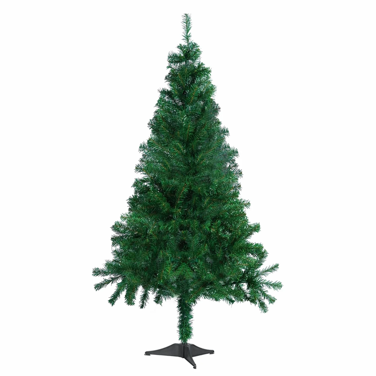 CCLIFE Mała wąska choinka z igłami sosnowymi, 120 cm, zielona, 225 gałązek, Cushhom