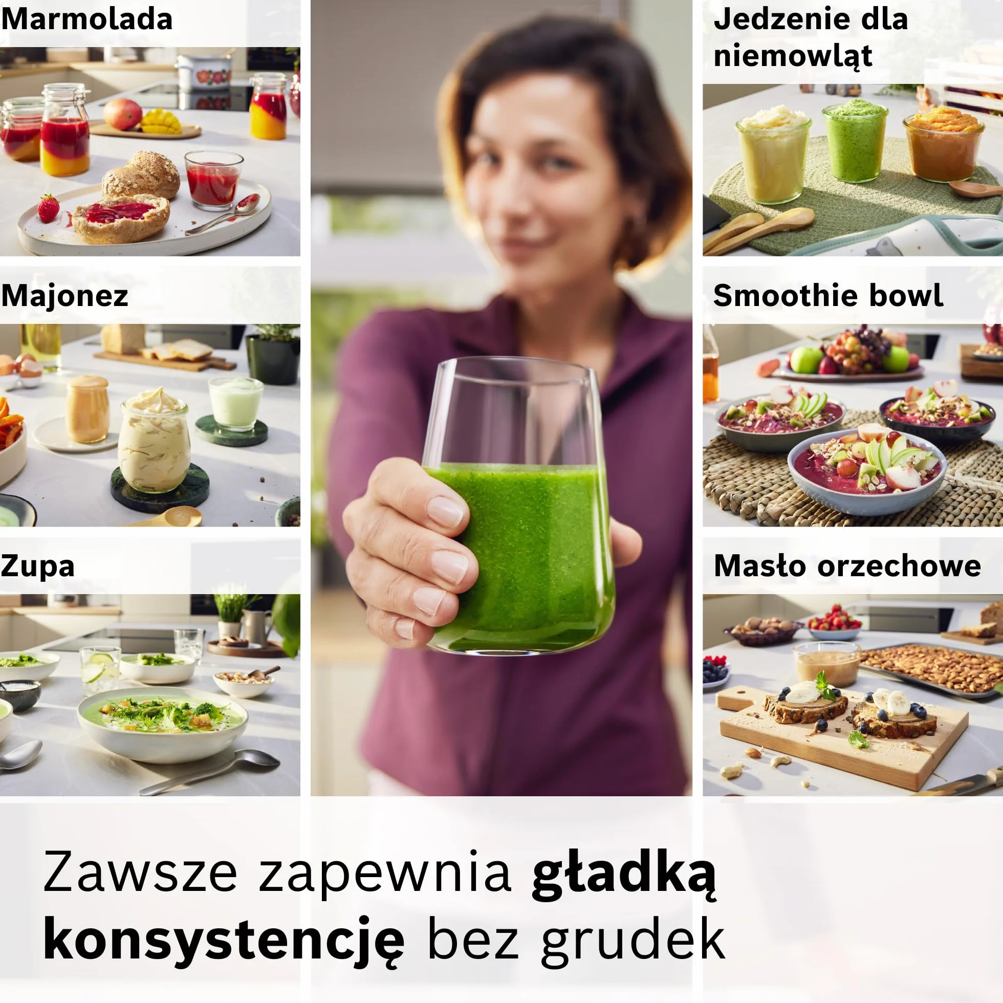Bosch, blender ręczny, ErgoMaster Serie 8, silnik 1500 W, intuicyjna regulacja prędkości, 6-ramienne ostrze, akcesoria w zestawie, stal nierdzewna, MSM8M934