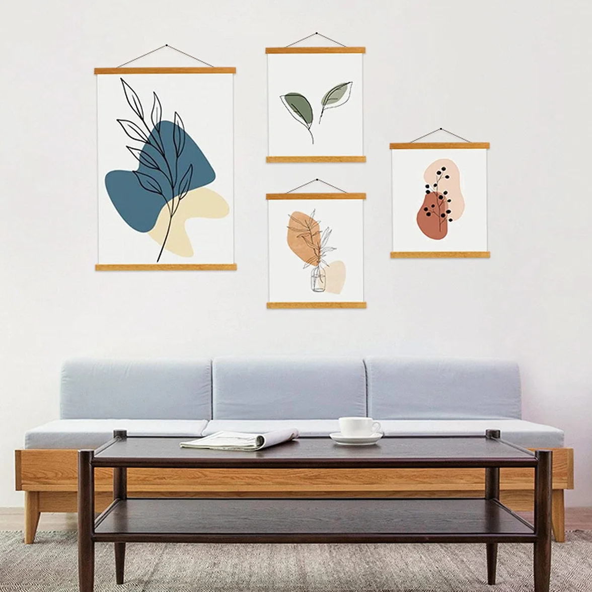 B3 Listwa plakatowa, listwa plakatowa, 35 cm, magnetyczne drewno, wieszak na zdjęcia, ramka na zdjęcia (35 cm, drewno tekowe)
