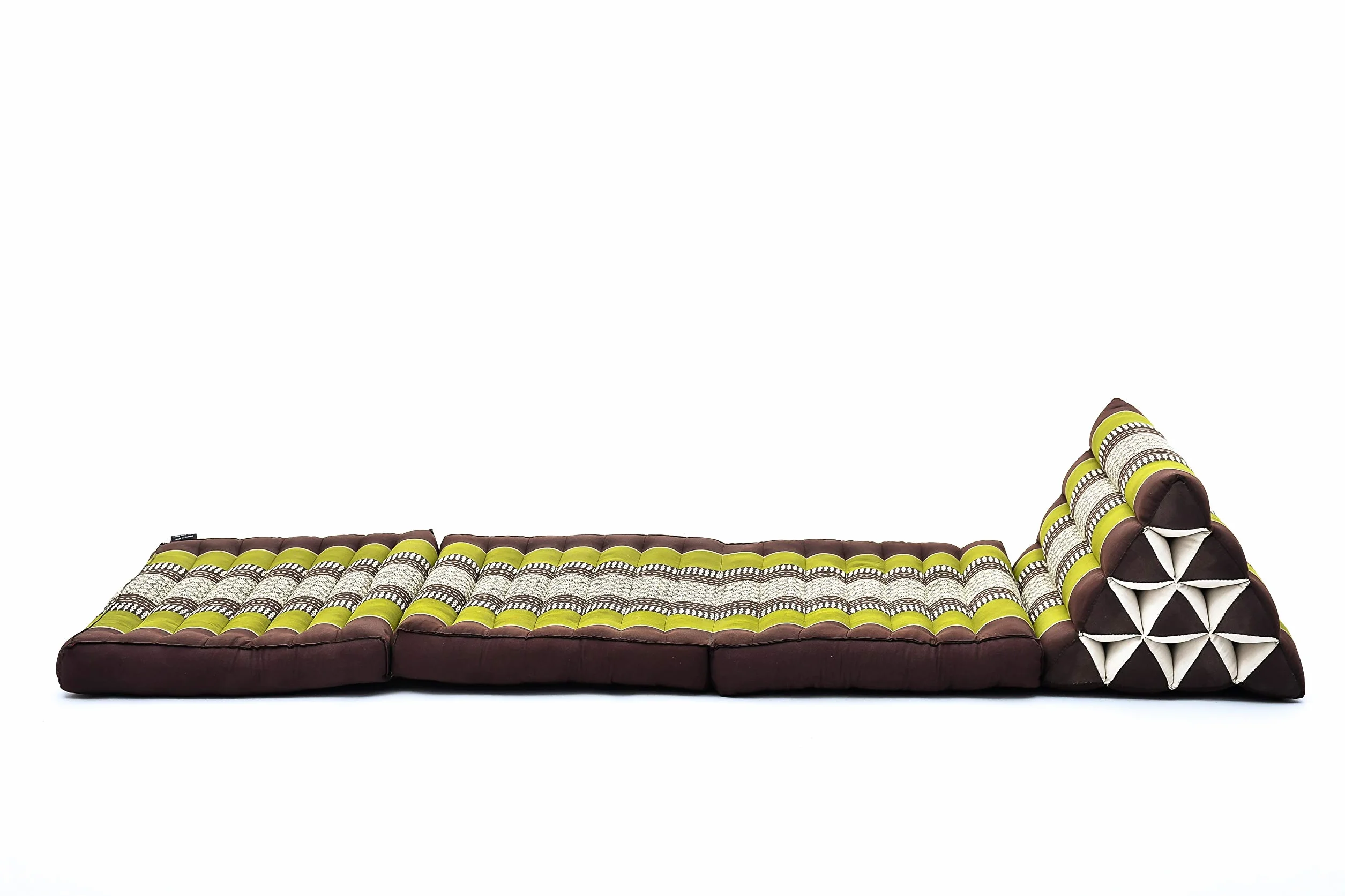 Leewadee Tajska Mata Podłogowa 170 x 53 cm - Kapok Składane Siedzisko Oparcie Lounge