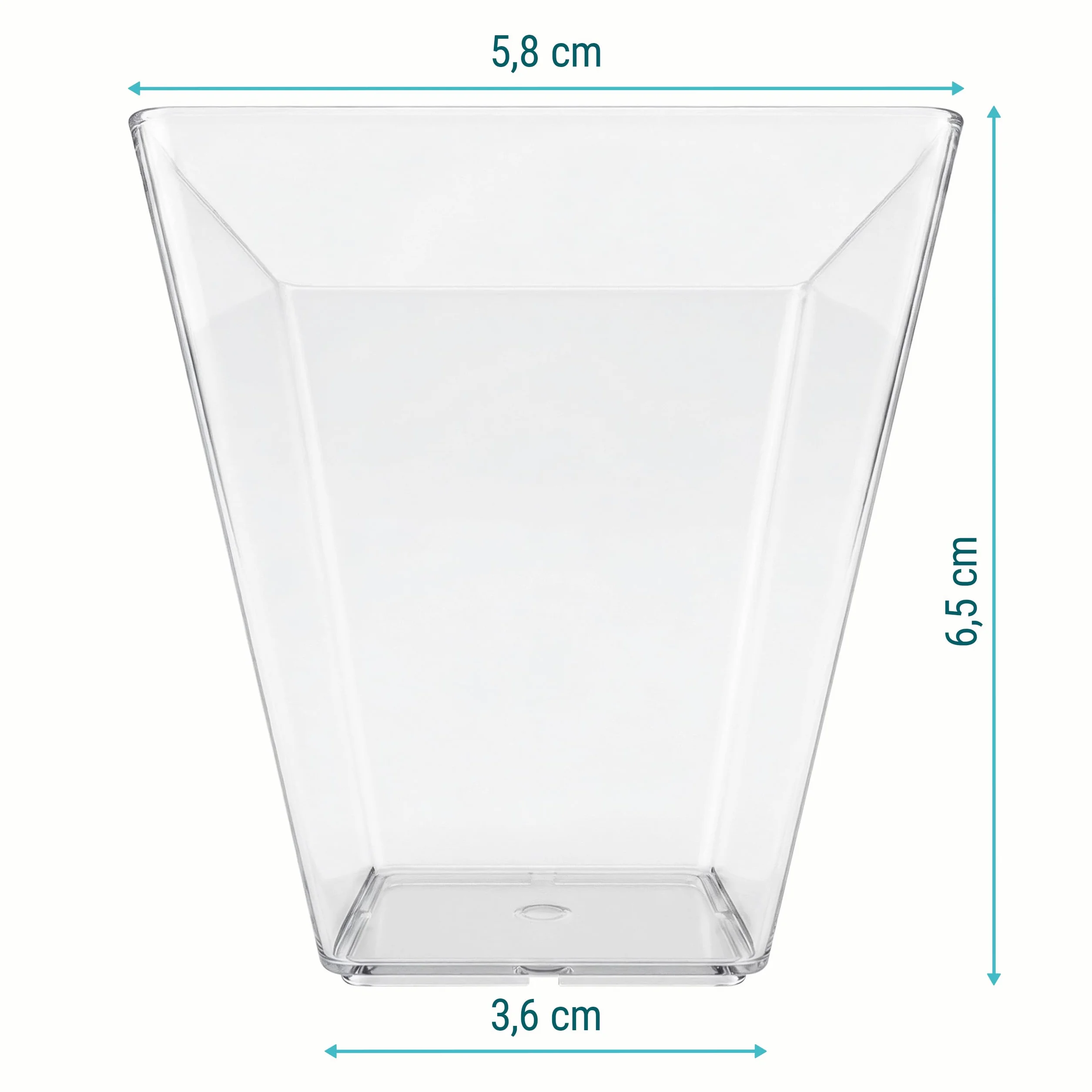 Sillar 50 szt. pucharki deserowe plastikowe 150 ml, przezroczyste kubeczki i miseczki do deserów, wielorazowe, do musu, budyniu, lodów i finger food – idealne na przyjęcia, urodziny i catering