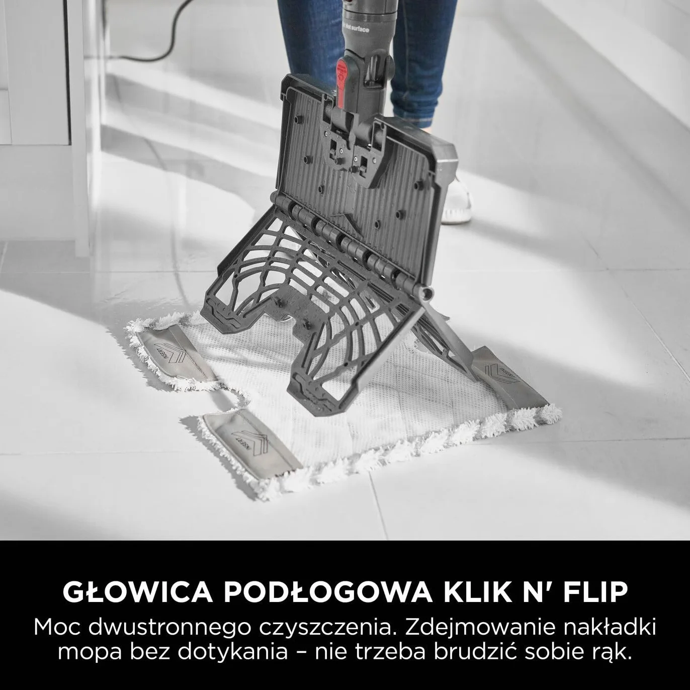 Shark Automatic Klik n' Flip Mop parowy do twardych podłóg z kontrolą pary, funkcją Steam Blaster, 2 nakładki czyszczące które można prać, pojemnik na wodę 350ml, kabel 6 m, szaro/bordowy S6003EU