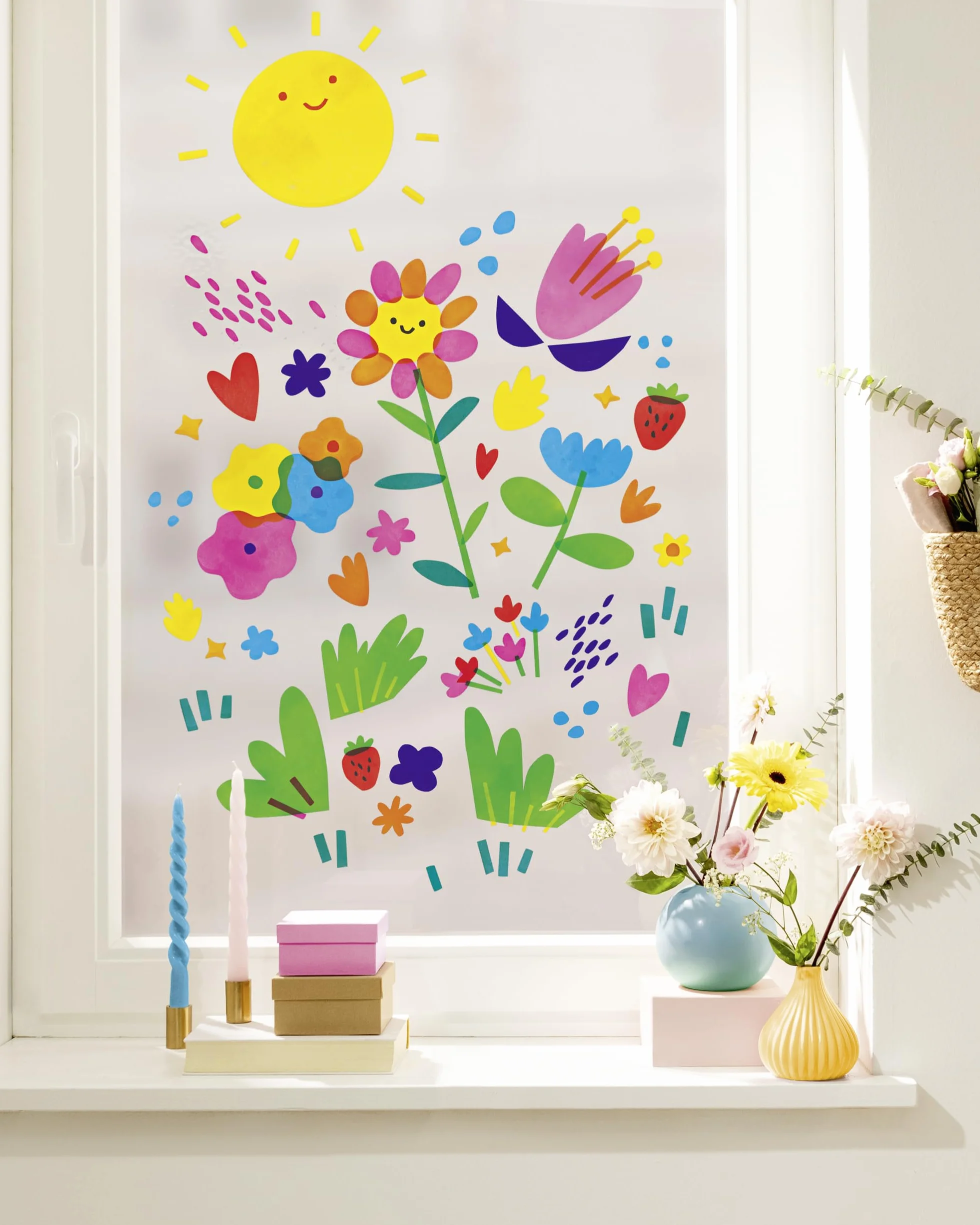 folia 455409 - Folia okienna, 23 x 33 cm, 10 arkuszy, różne kolory