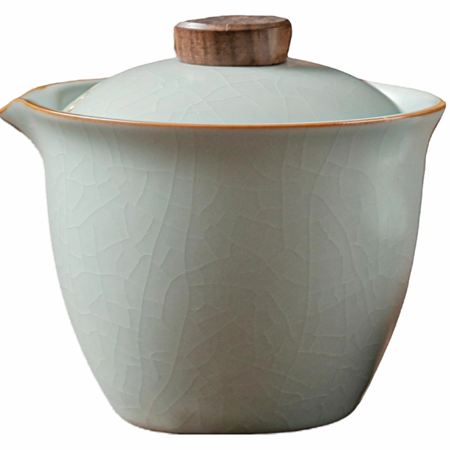 Gaiwan zestaw do herbaty ręczny czajniczek ceramiczny, 200 ml, miska do herbaty Ruyao Kungfu zestaw do herbaty błękitny