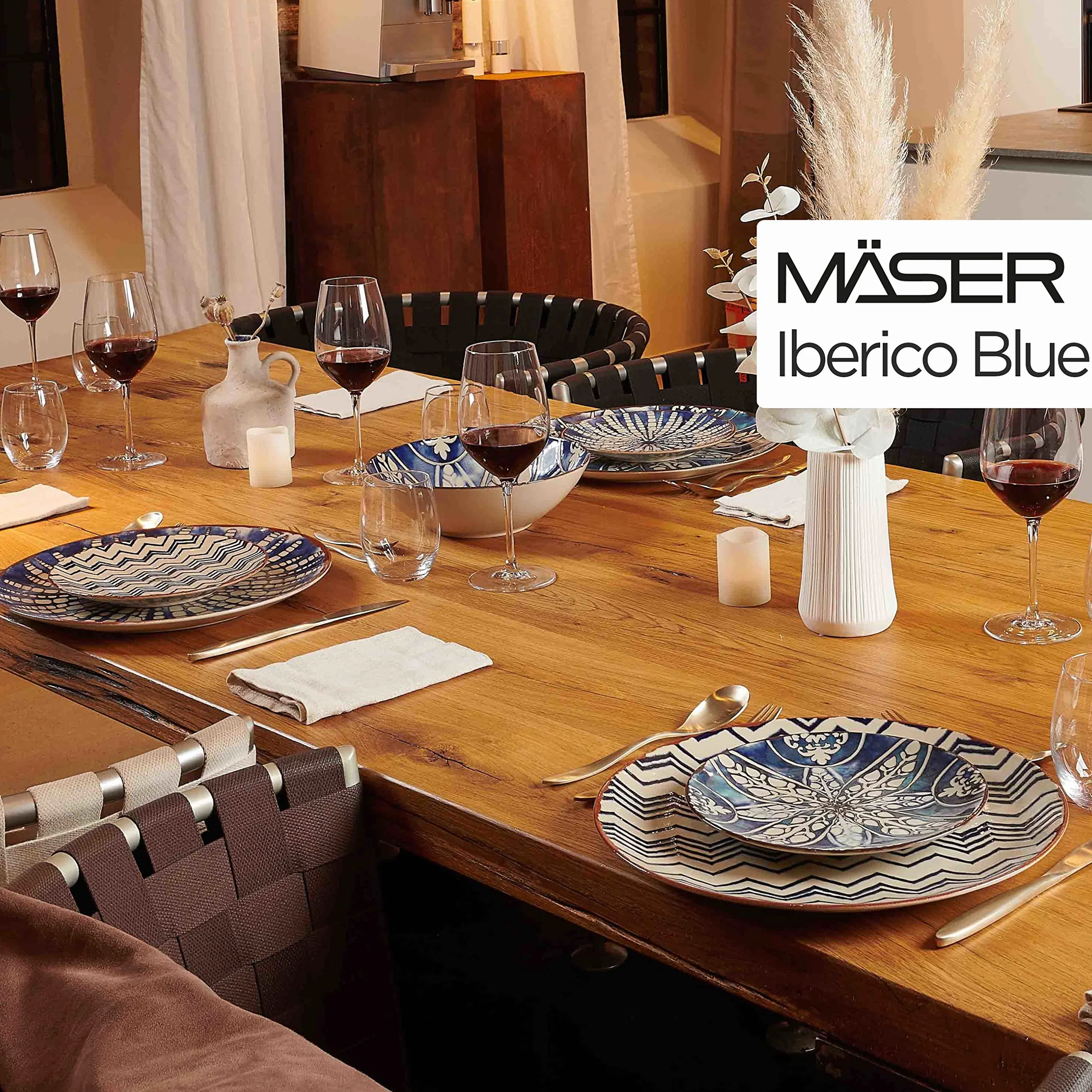 MÄSER Iberico Blue 5-częściowy zestaw misek w stylu mauretańskim, kamionka