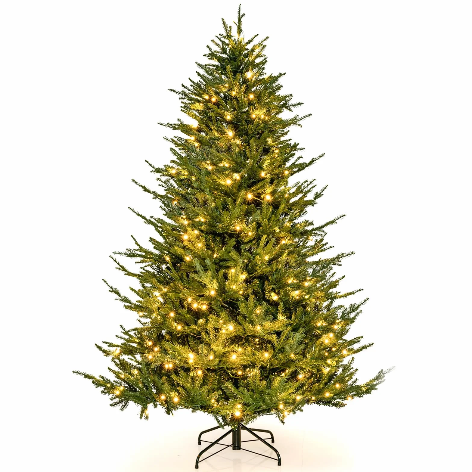 COSTWAY 180 cm sztuczna choinka podświetlana LED z 280 światłami, 788 końcówkami, zielona