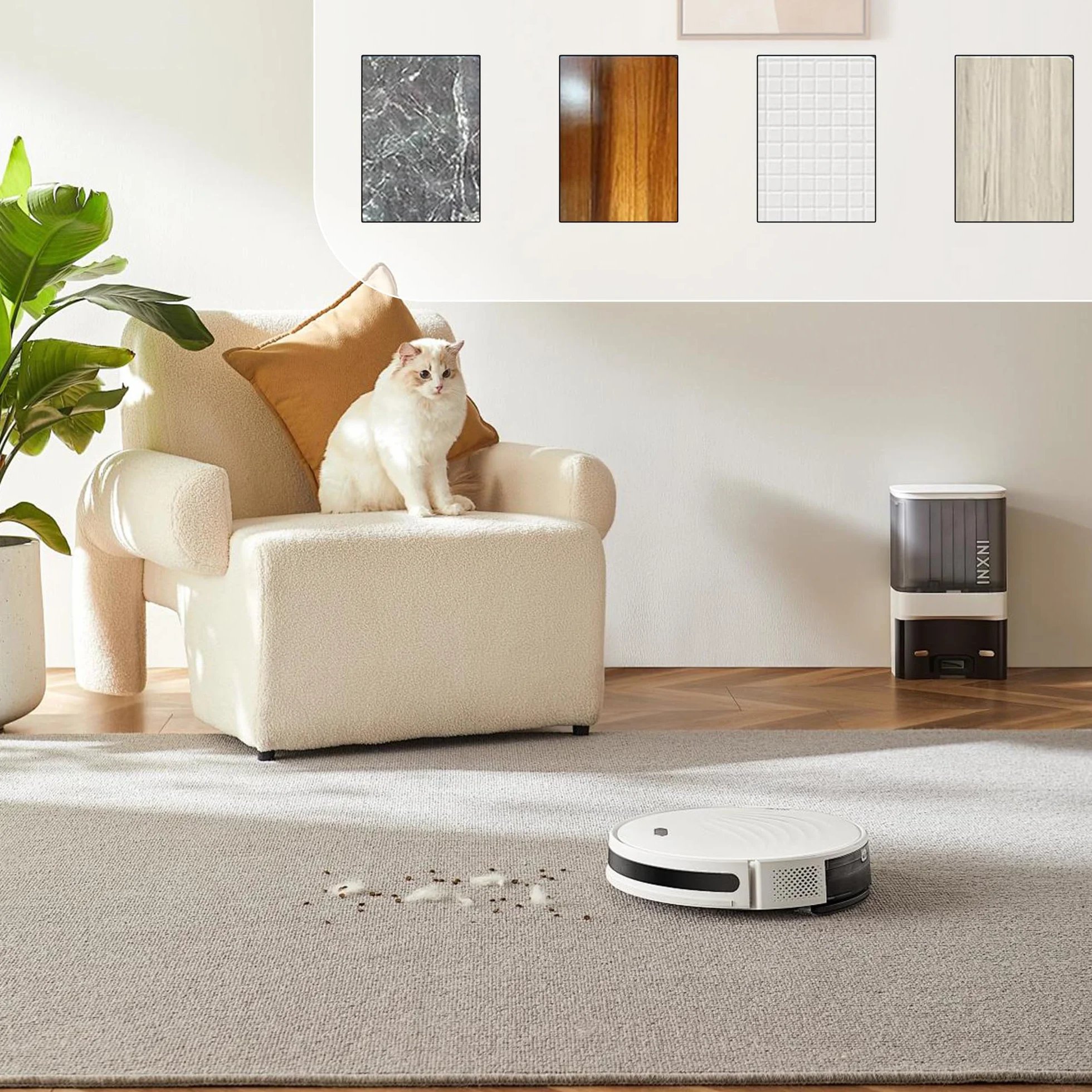 Zestaw 4 wymiennych ściereczek do robota iRobot Roomba Combo i5, i5+, j5+, J5+, wielokrotnego użytku, zmywalne, z mikrofibry