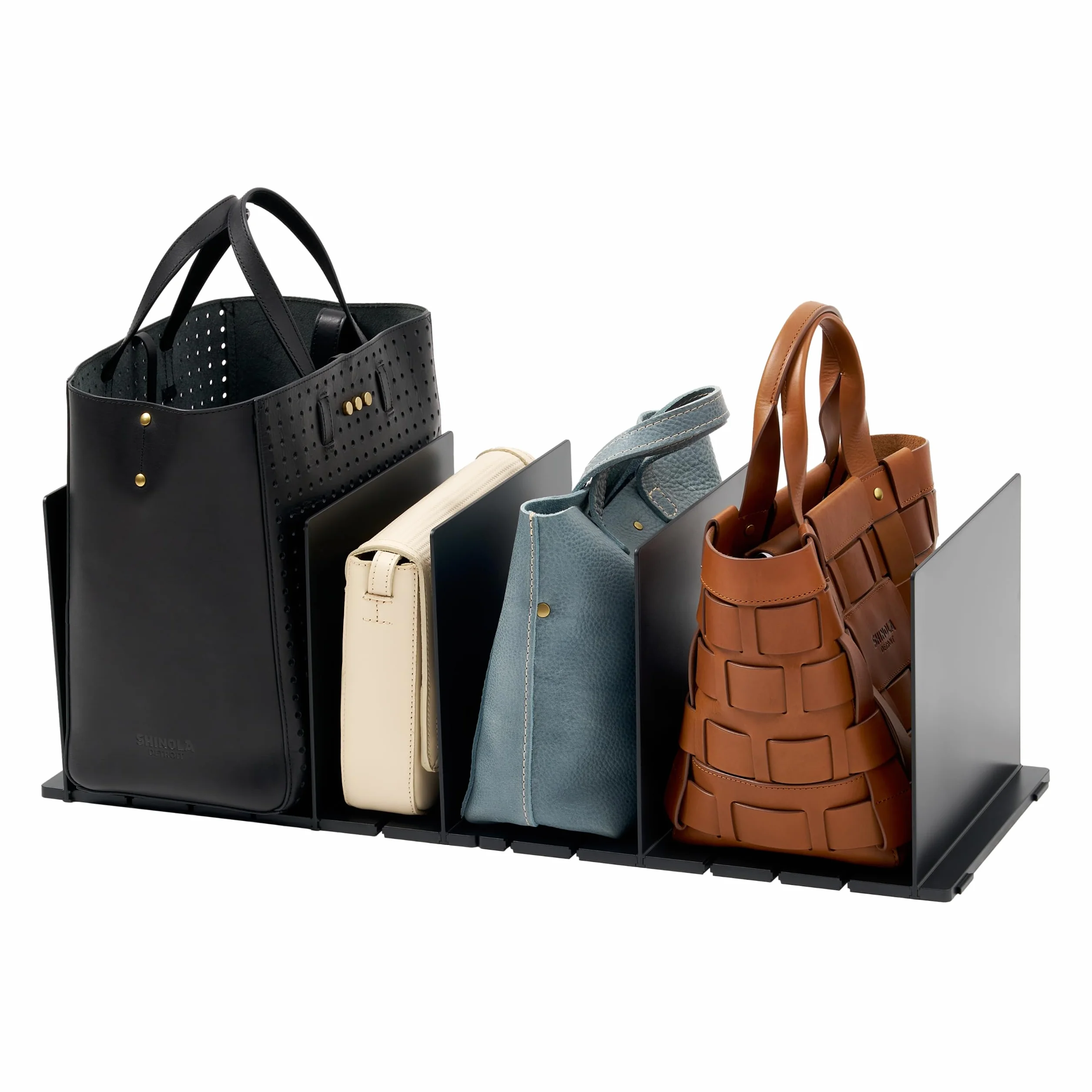 YAMAZAKI 4957 Smart organizer kieszonkowy (zestaw 2 szt.), czarny, żywica ABS, minimalistyczny, 31,8 x 24 x 21 cm