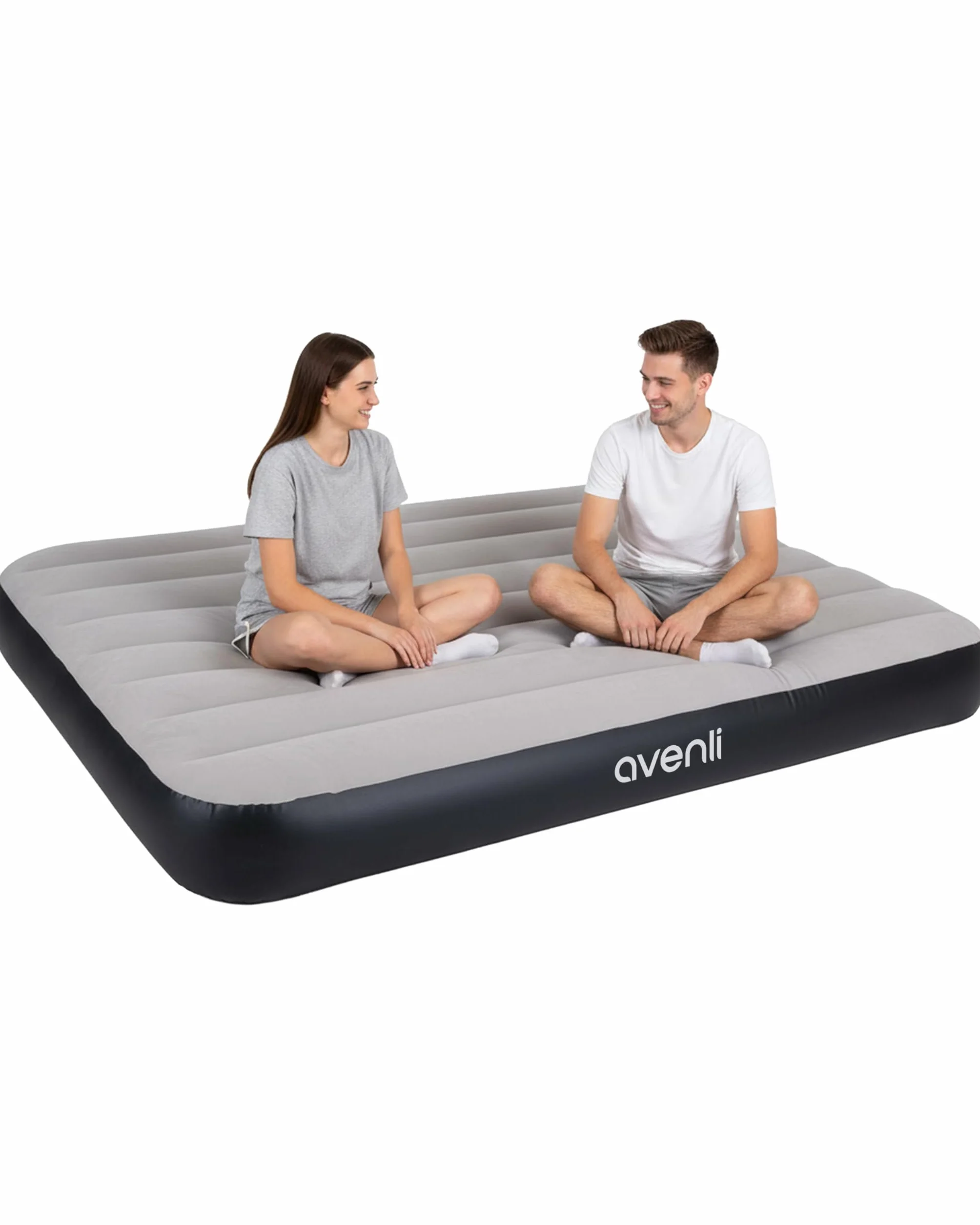 AVENLI Materac dmuchany 191x137x25cm łóżko kempingowe jedno/dwuosobowe