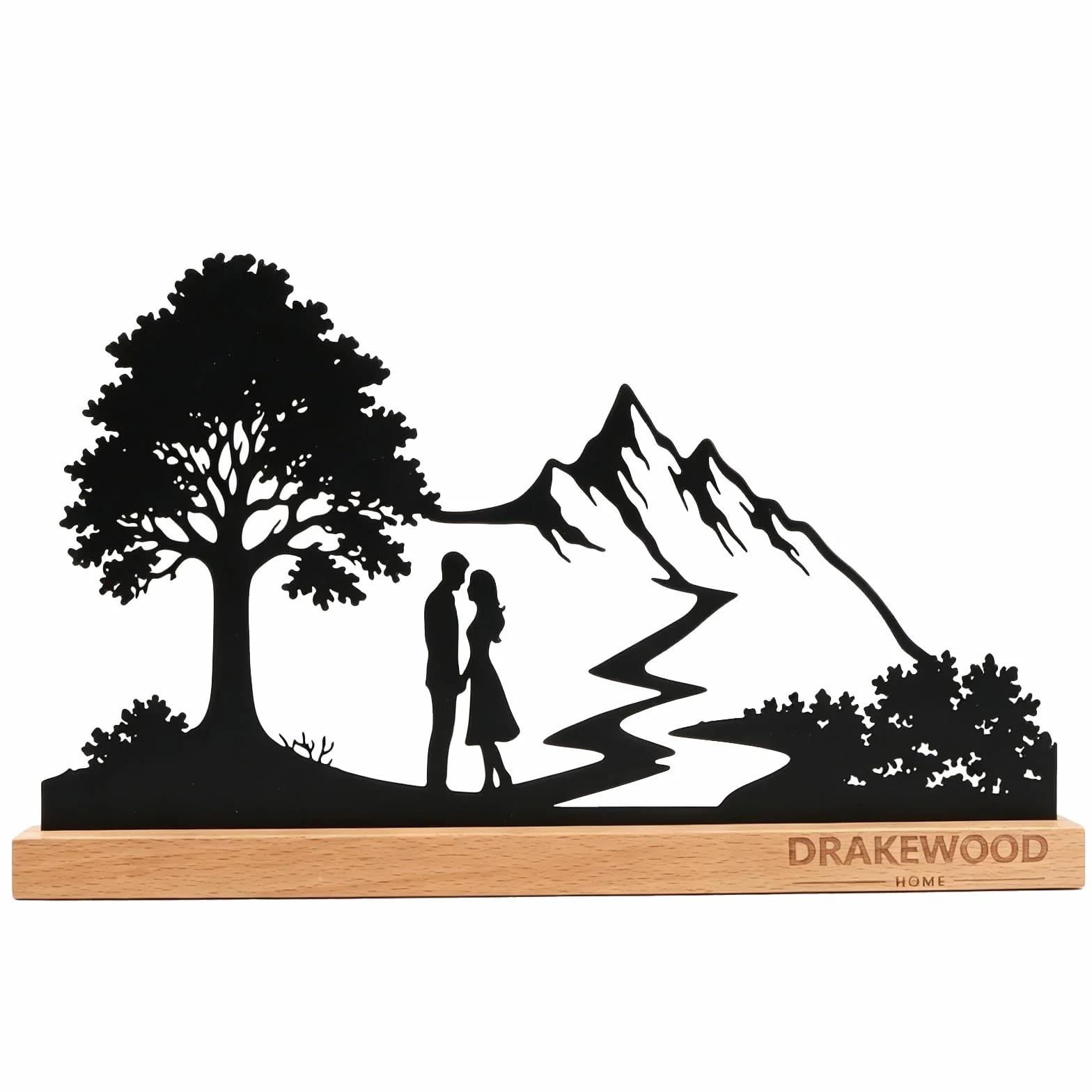DRAKEWOOD Romantyczna figurka para zakochana drzewa życia - dekoracja okienna stół salon prezent rocznica