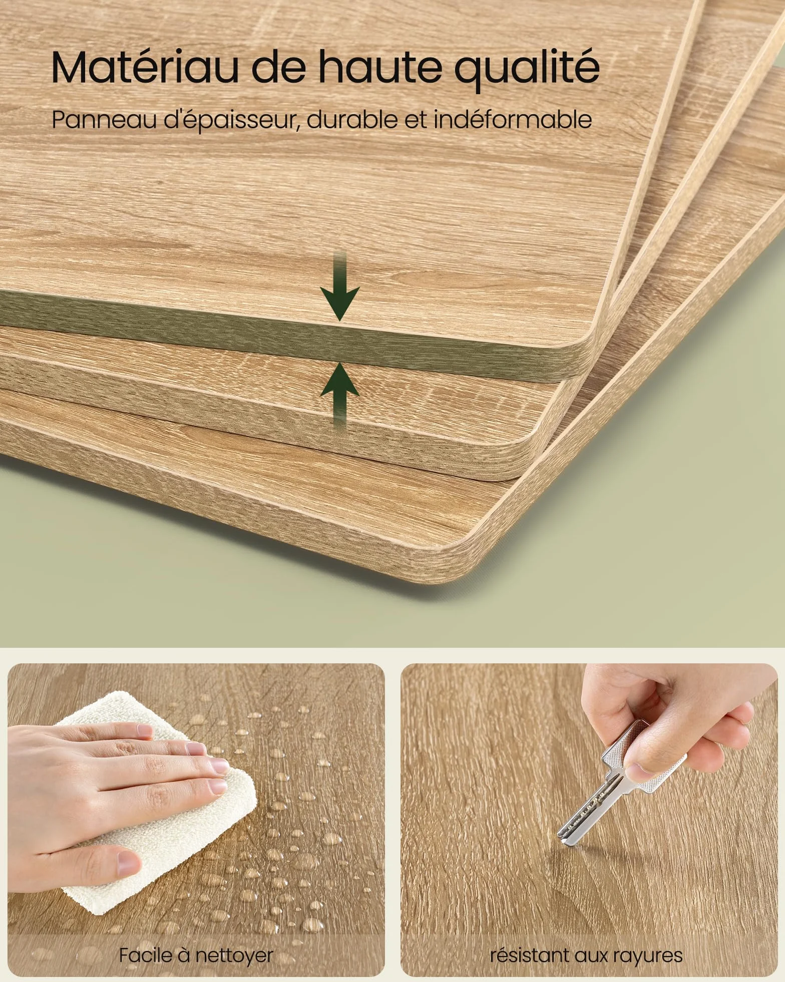 EUGAD obrotowy regał na książki stojący z przegródkami do biura, dekoracyjny, obracany o 360°, 4 piętrowy, z MDF, naturalny, 39 x 39 x 128 cm