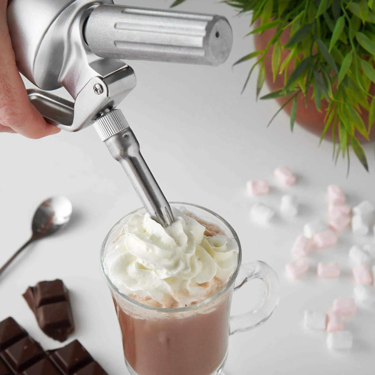 Premium aluminiowy dozownik do bitej śmietany, pistolet do śmietany / bita śmietana z 3 dyszami ze stali nierdzewnej, dozownik świeżej śmietany do tworzenia bitej śmietany do wszystkich rodzajów dekoracji deserów