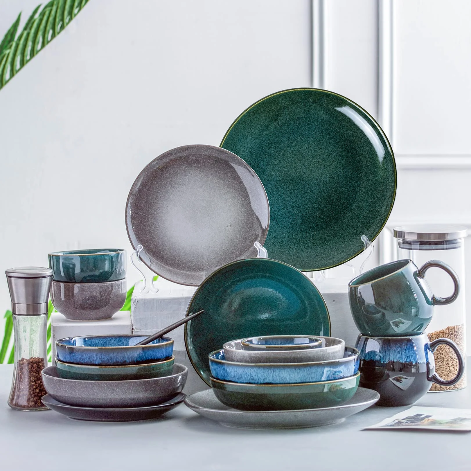 UNICASA Ceramiczne miski deserowe, 10 cm, idealne jako miski na przekąski, miski na owoce, serwis stołowy dla 4 osób, nadają się do mycia w zmywarce