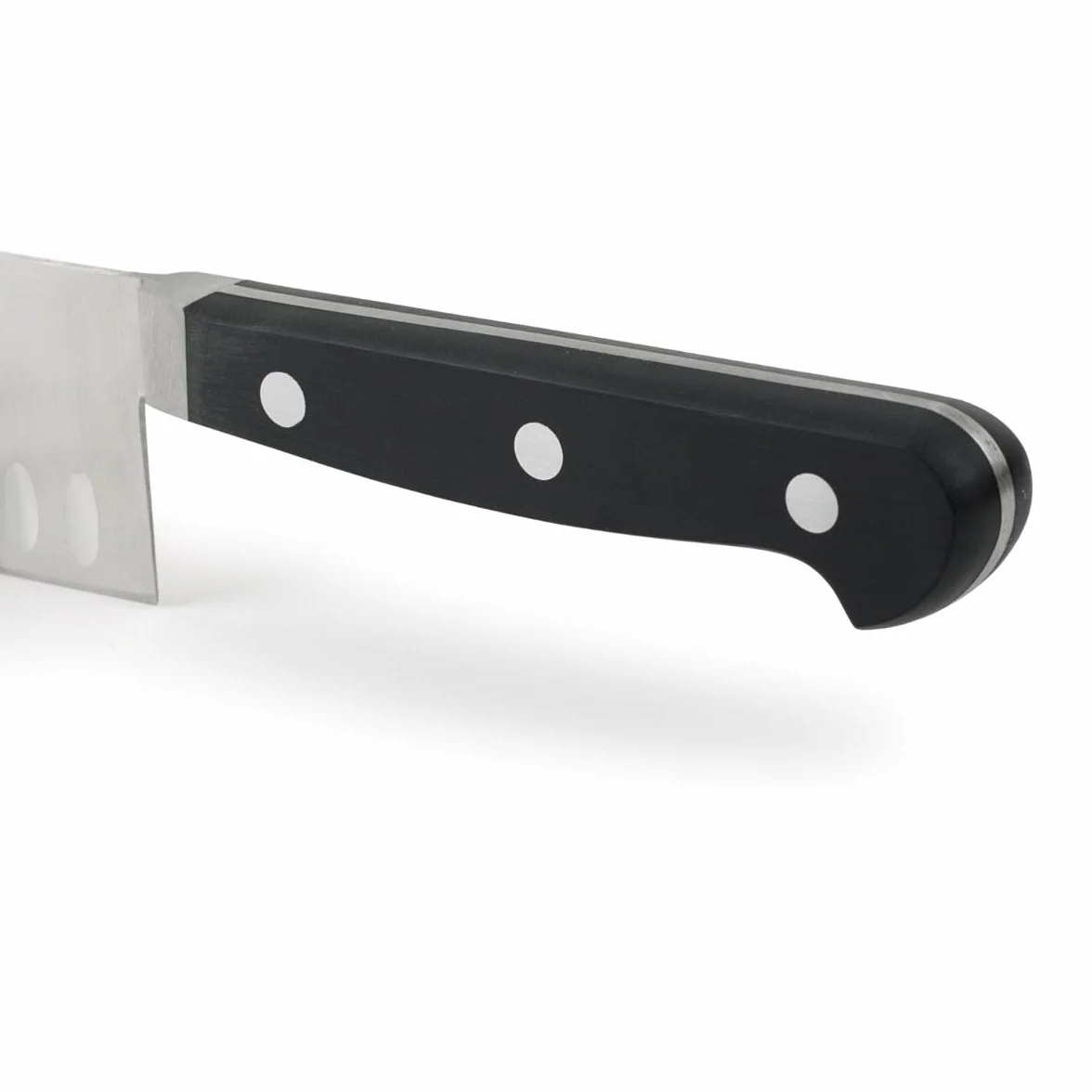 Arcos 256600 Seria Clasica - nóż Santoku nóż w stylu azjatyckim, ostrze z kutej stali nierdzewnej nitrom, 180 mm, uchwyt z polioksymetylenu (POM) kolor czarny