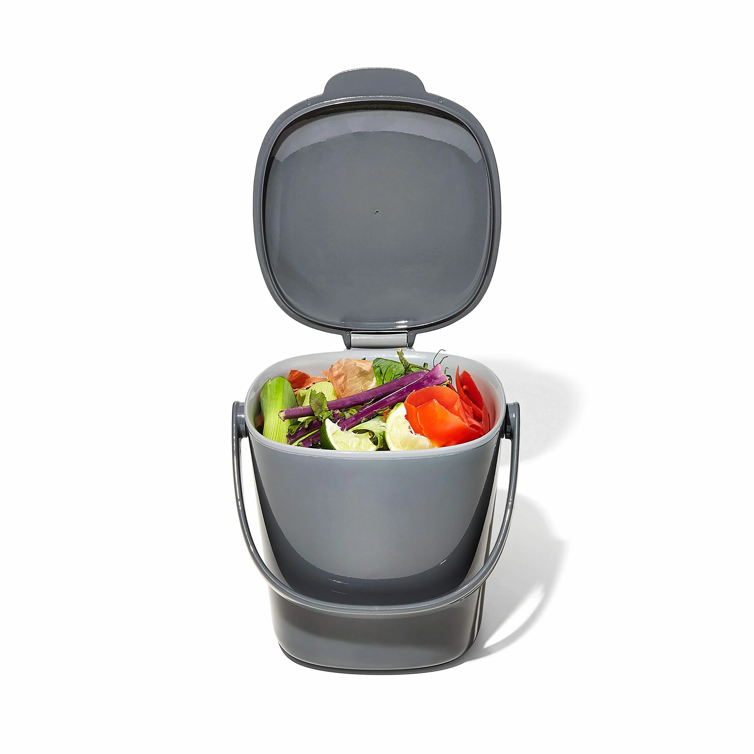 OXO Good Grips łatwy do czyszczenia kosz na kompost - węgiel drzewny - 2,83 l