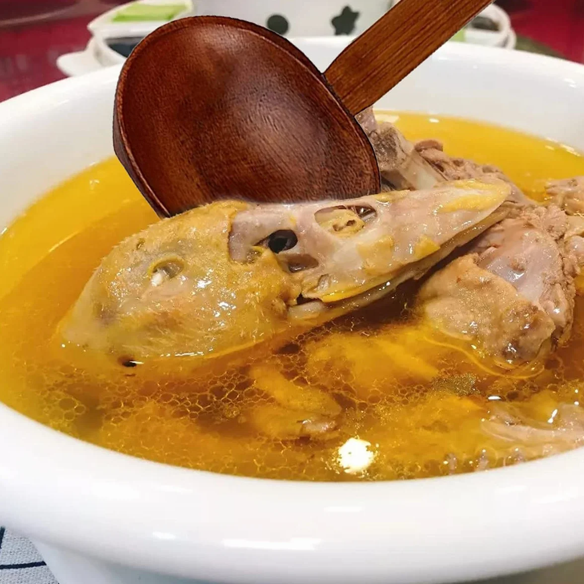 Drewniana łyżka,Regerly 5 sztuk łyżka żółwia długi uchwyt duża łyżka do zupy Ramen łyżka naczynia kuchenne do owsianki Ramen gorący garnek restauracja rodzinna