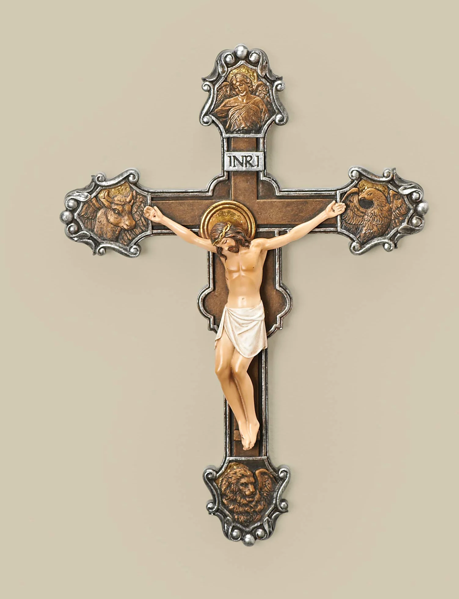 Joseph's Studio Roman 10.25" H (26 cm) Krzyż Ewangelisty, Prezent Religijny, Krzyż Ściany