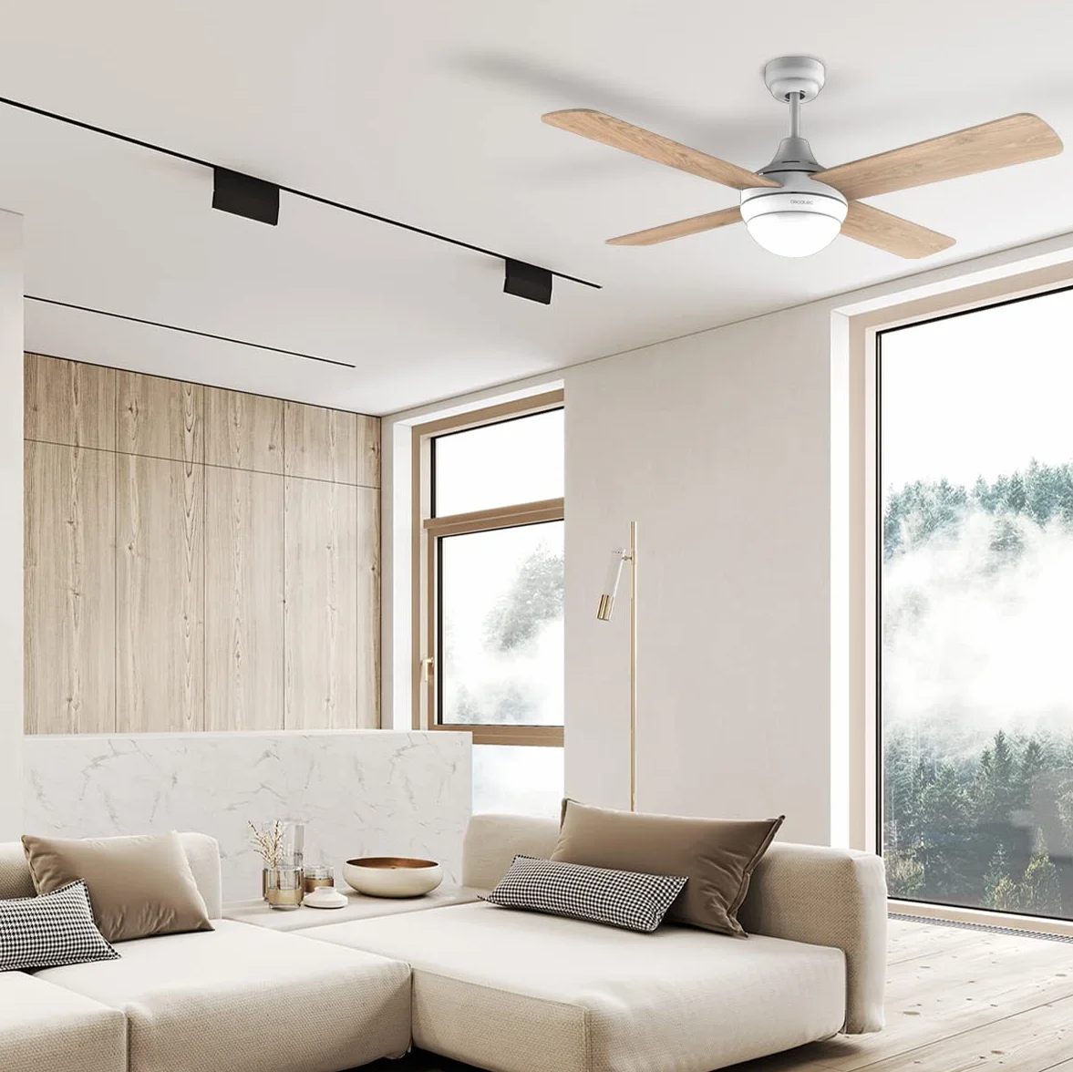 Cecotec Energysilence Aero 4250 DC wentylator sufitowy, 40 W, silnik DC, średnica 42" z 4 odwracalnymi ostrzami, światło LED, pilot zdalnego sterowania, timer, 6 prędkości
