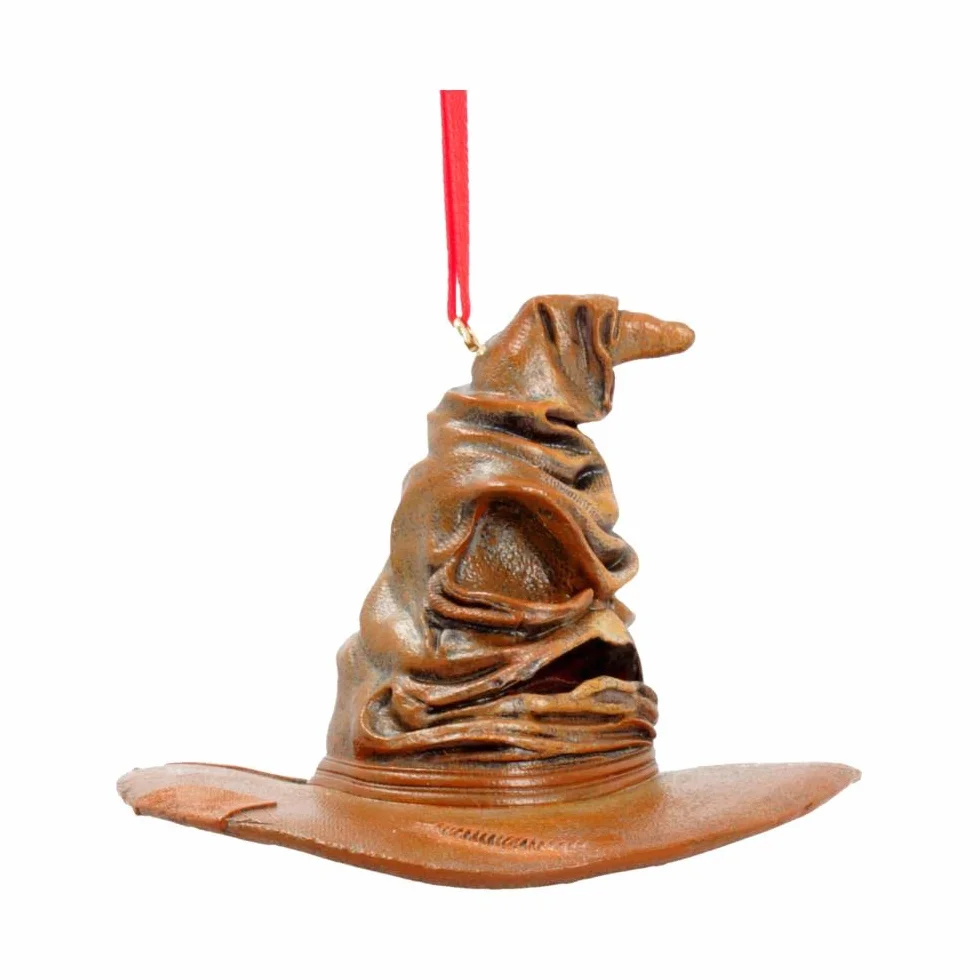 Nemesis Now Oficjalnie licencjonowany kapelusz do sortowania Harry'ego Pottera wisząca ozdoba, brązowy, 9 cm