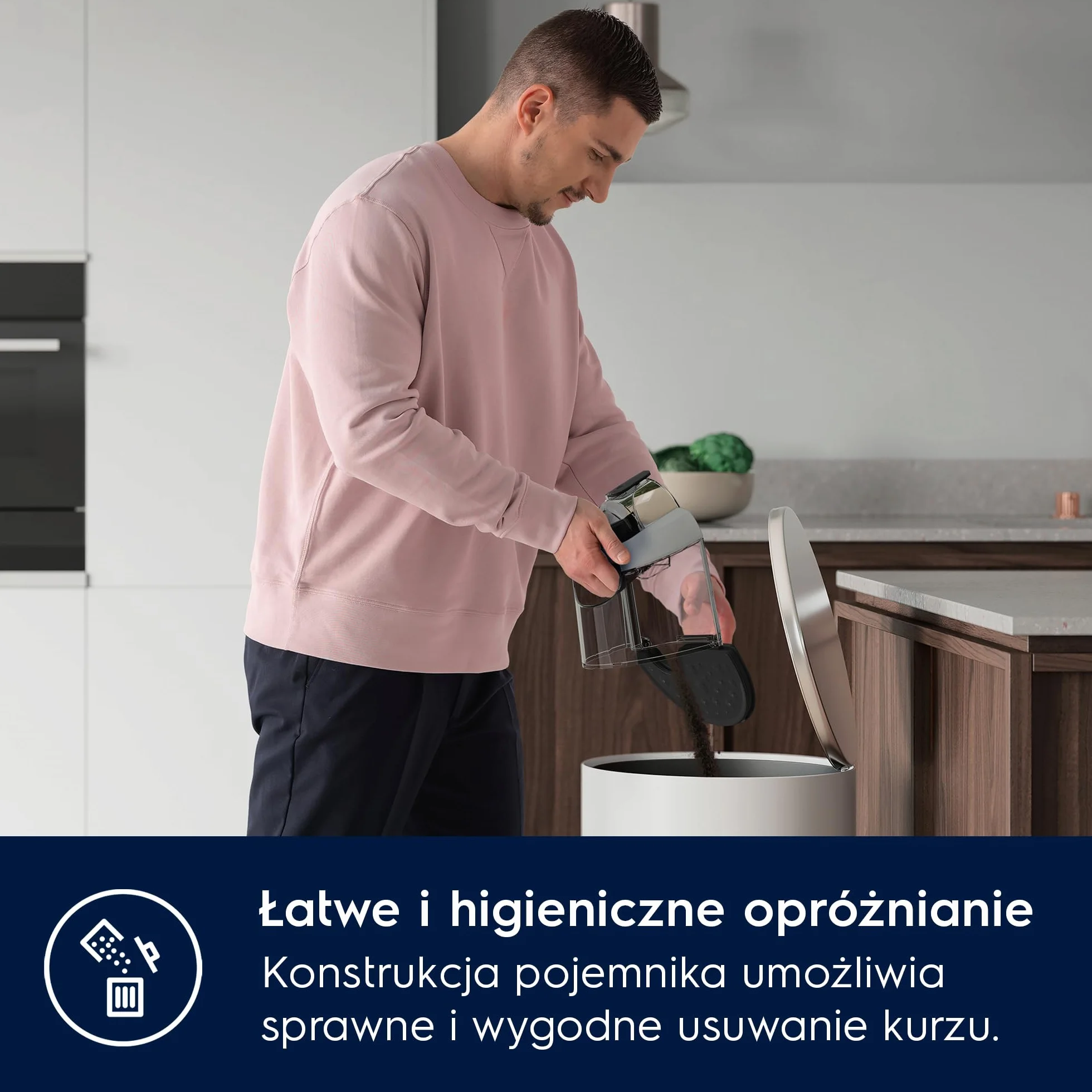 Electrolux Odkurzacz Bezworkowy Animal 600 EL61A4UG, doskonale zbiera sierść zwierząt, 6-cio stopniowa filtracja, technologia cyklonowa, 700W, 1,6L, Szary