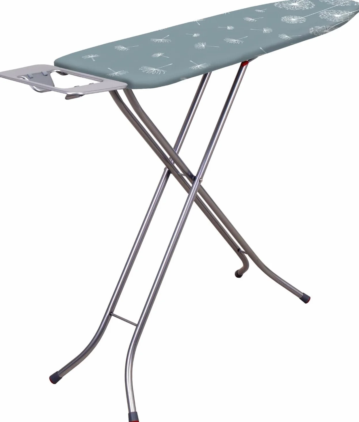 Składana deska do prasowania Basic, 114 x 34 cm, z metalową siatką, podkładką z pianki 5 mm i półką na żelazko, antypoślizgowe nóżki