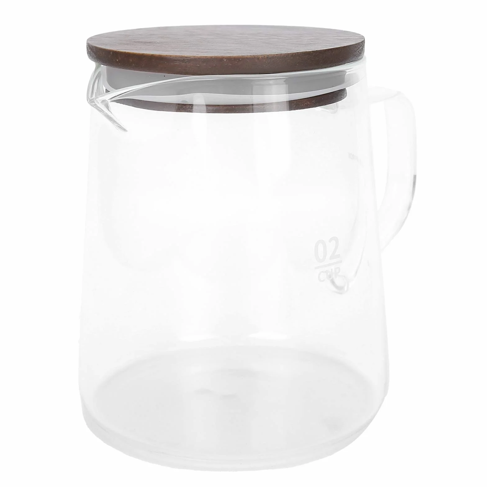 Fafeicy Szklana Karafka do Kawy z pokrywką, Uchwyt Termoizolacyjny Dwuwarstwowa Konstrukcja Przezroczysty Dzbanek do Kawy na Sok, herbatę, Mleko 300 Ml 500 Ml (500ML)