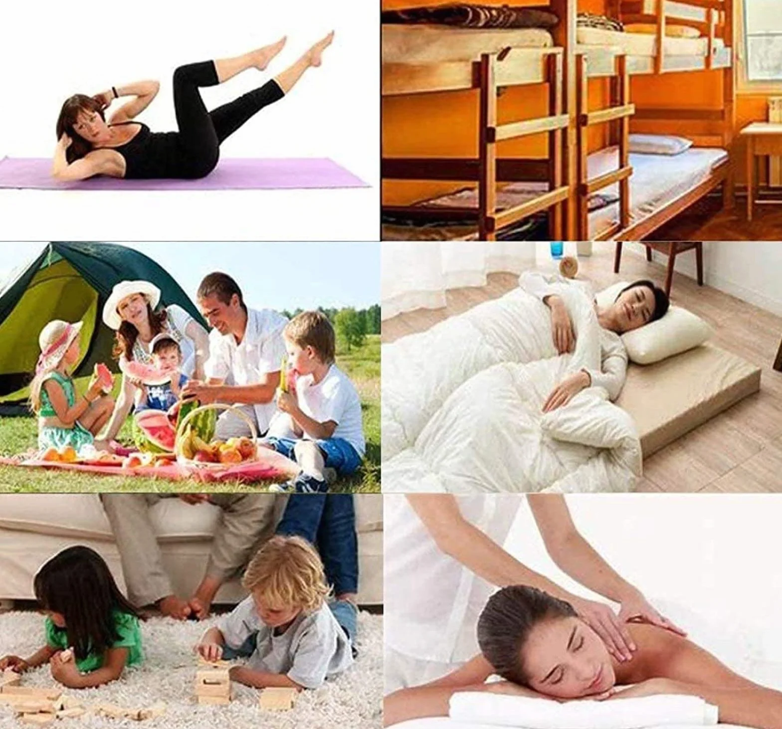 Materac PuTuan Miękki składany przenośny materac, japoński Tatami składany materac King, szary, 120,200 cm