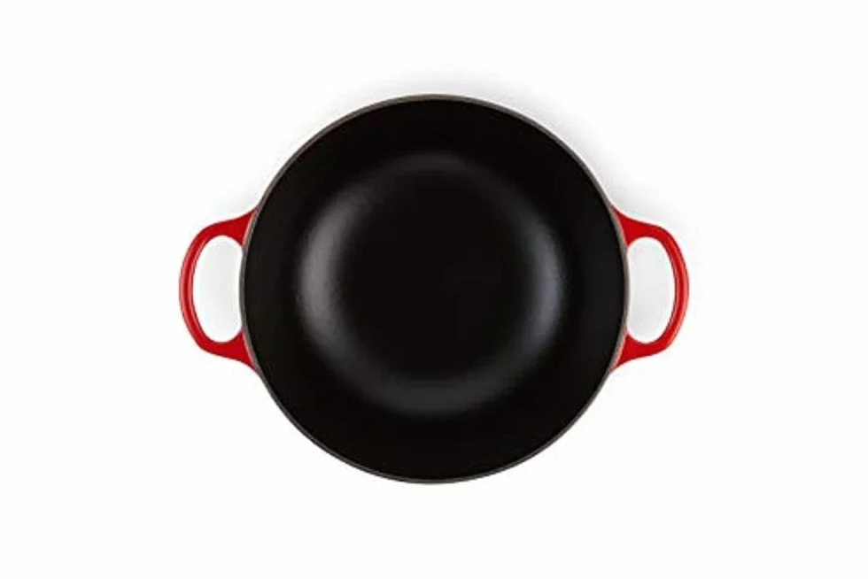 Le Creuset Signature żeliwna brytfanna z pokrywką, Ø 32 cm, La Marmite, okrągła, nadaje się do wszystkich rodzajów kuchenek i indukcyjnych, pojemność: 4,1 l, 6,275 kg, wiśniowa czerwień