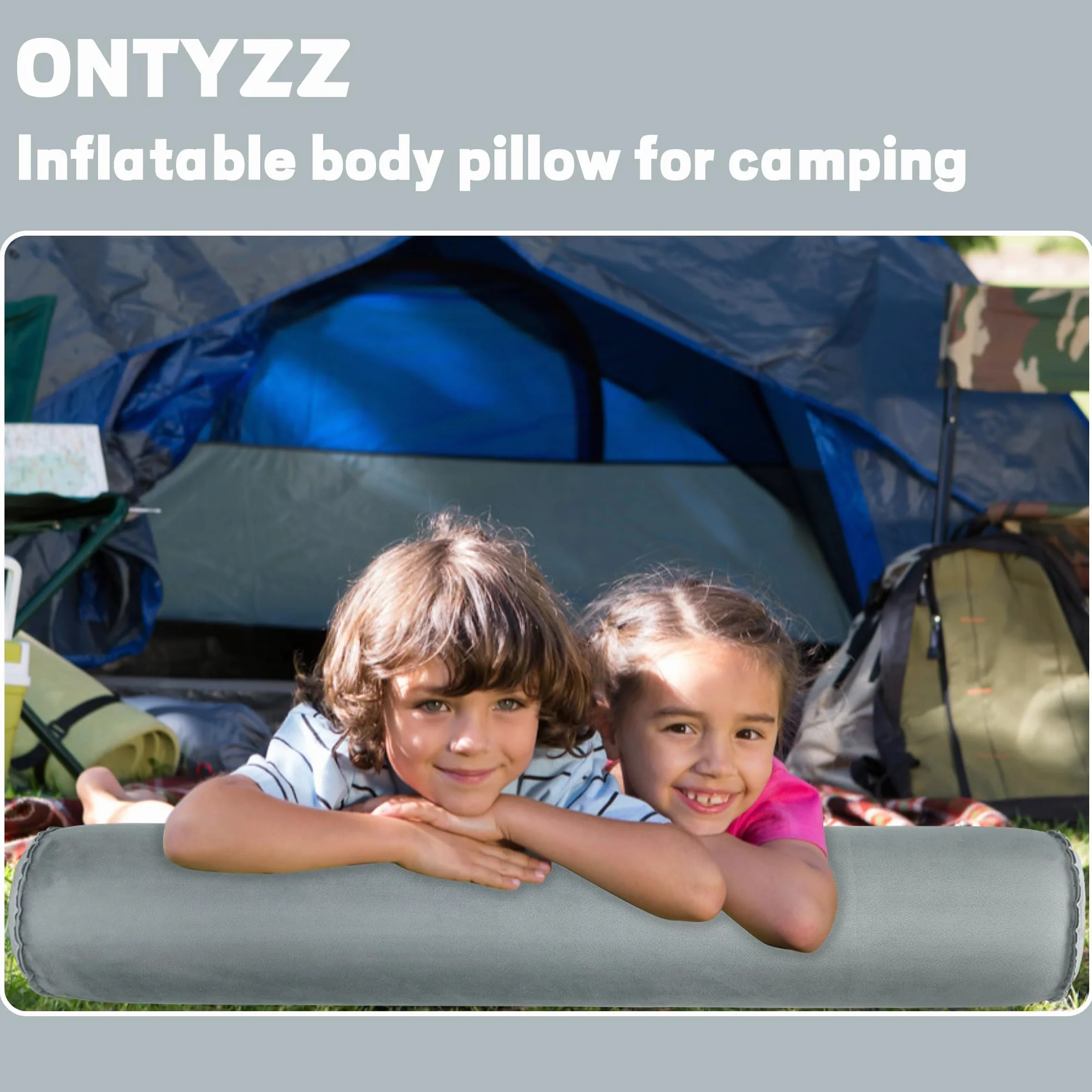 ONTYZZ Nadmuchiwana poduszka do spania na boku, dla dorosłych i dzieci, dla osób śpiących na boku, komfortowa poduszka do spania na plecach, poduszka do przechowywania, 90 x 20 cm