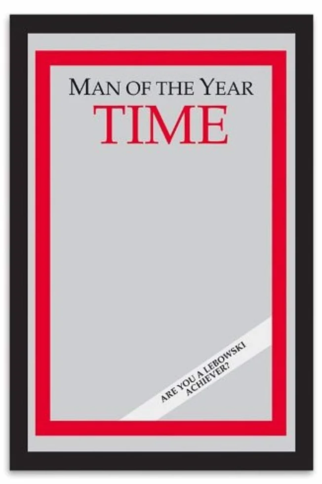 Empire Merchandising 538086 Lustro z nadrukiem z plastikową ramką z efektem drewna z napisem Time Man of the Year 20 x 30 cm