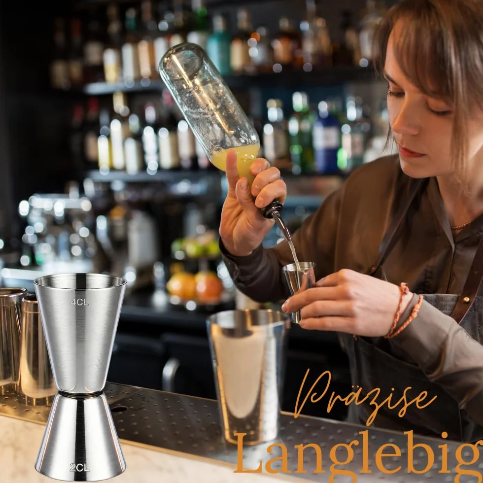 Spirit Measures 2cl 4cl – 304 stal szlachetna Jigger Spirit Measure Set Cocktail Measure Cup Set Whiskey Shot Measure für gin, alkohol Drink
