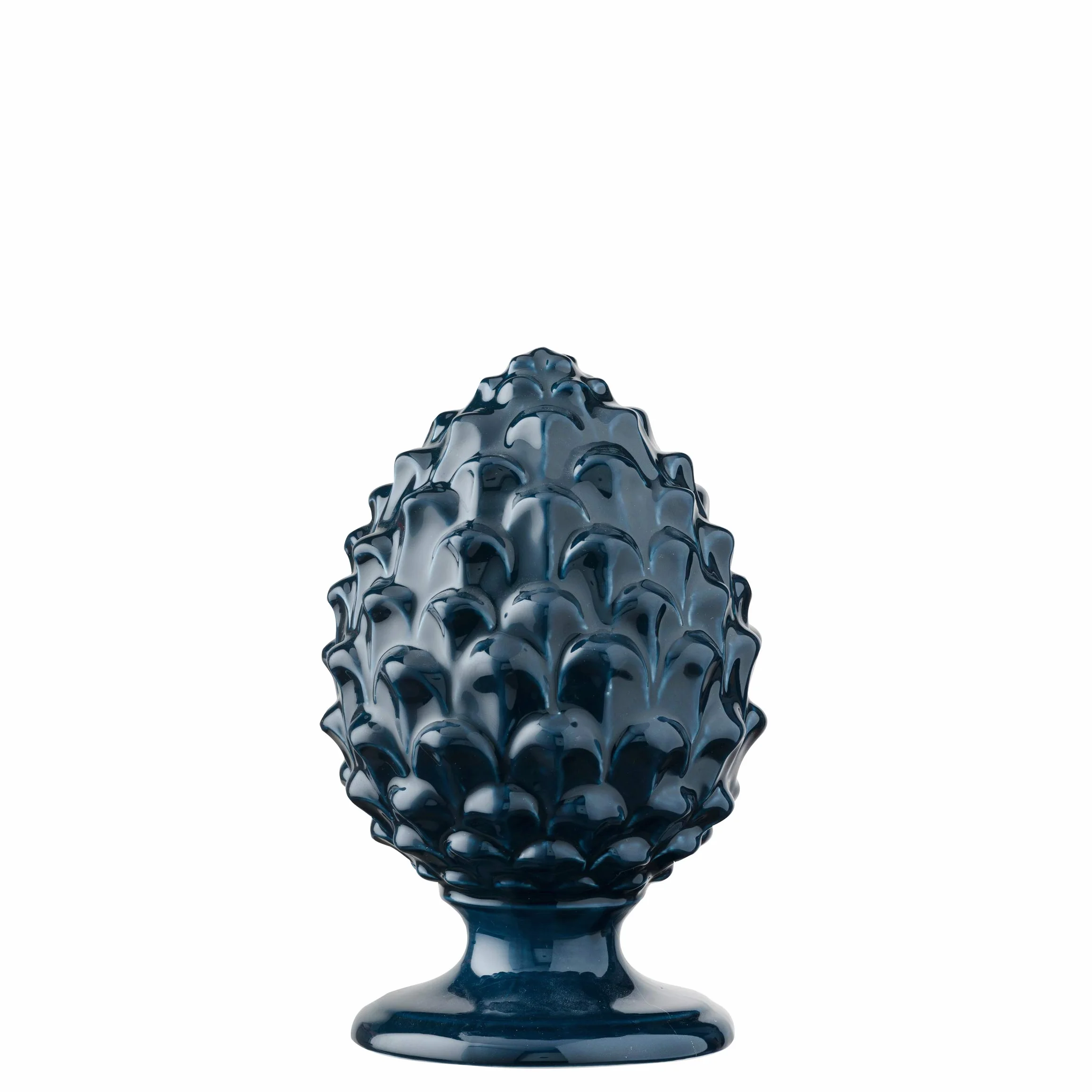 Baroni Home Pigna Sycylijska Kolorowa Granatowa, Ręcznie Malowana Porcelana Dekoracyjna Pigna, H 22
