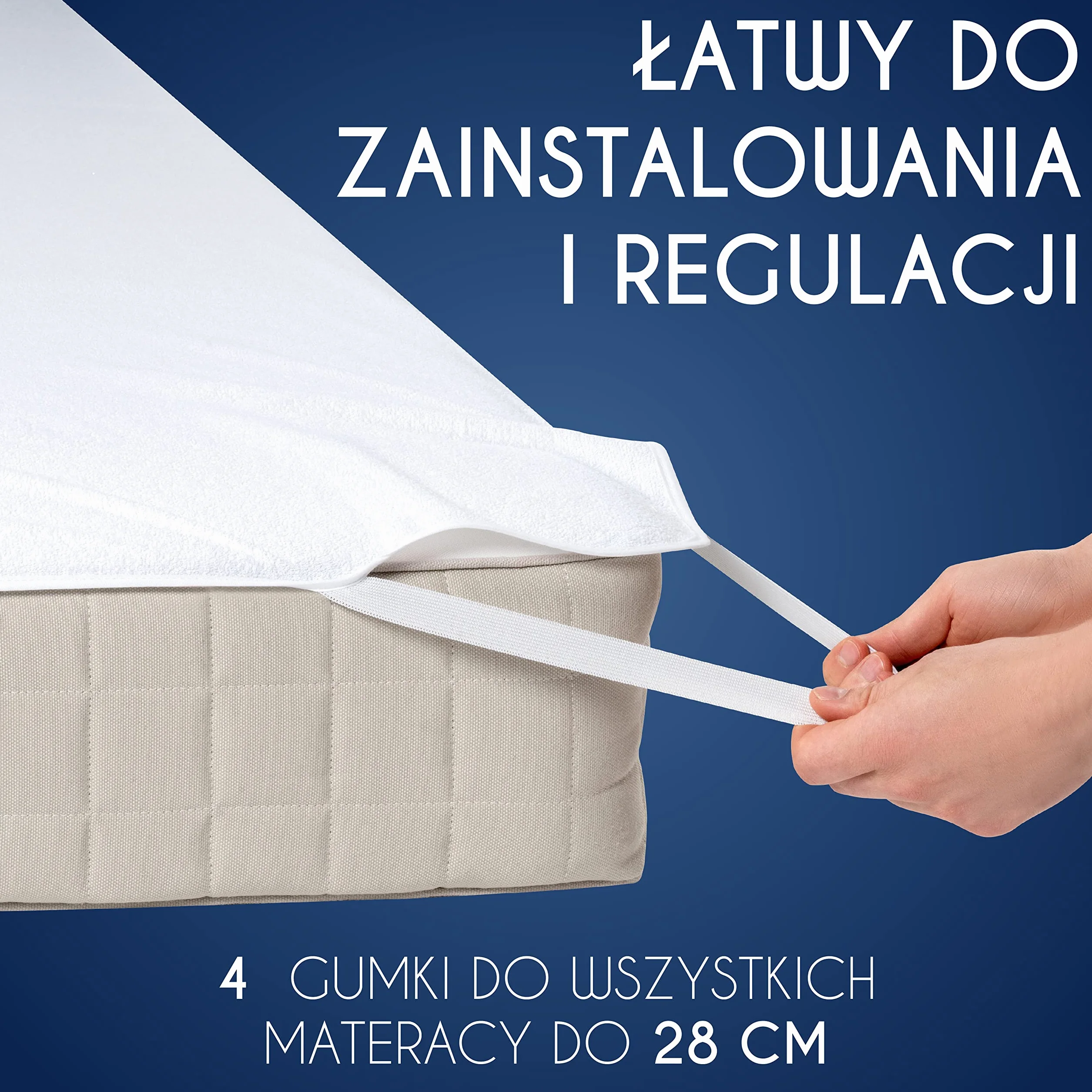 Dreamzie Wodoodporna osłona na materac z 4 elastycznymi kątami - Dla Materaca 100 x 200 cm - Wyprodukowano w UE - certyfikat OEKO-TEX®