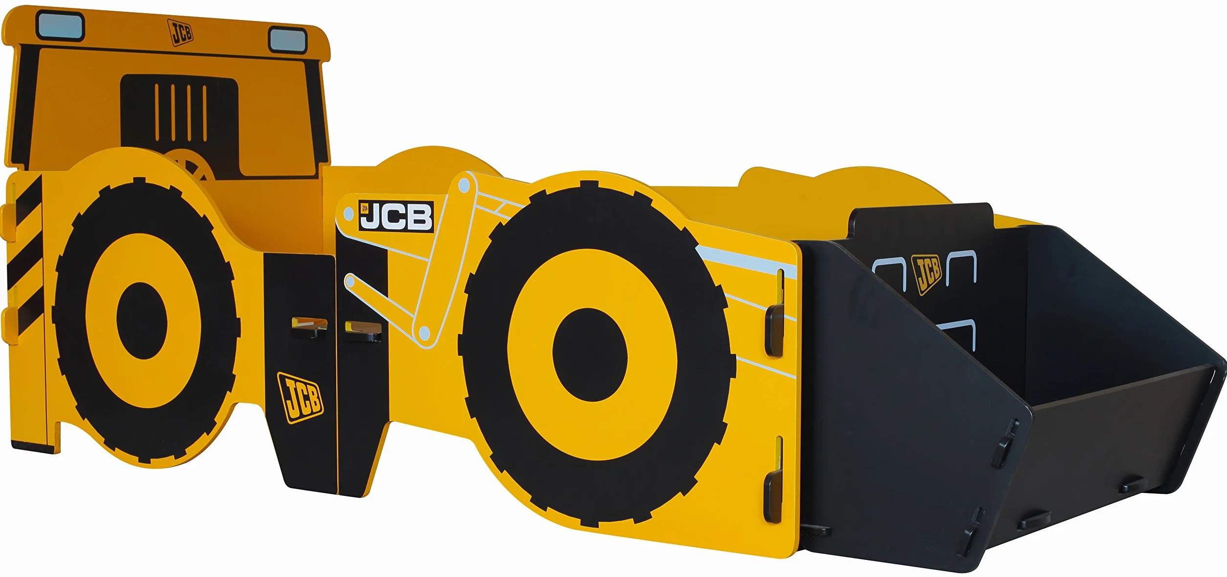Kidsaw Ltd Pojedyncza rama łóżka JCB Digger 4 CX, żółta
