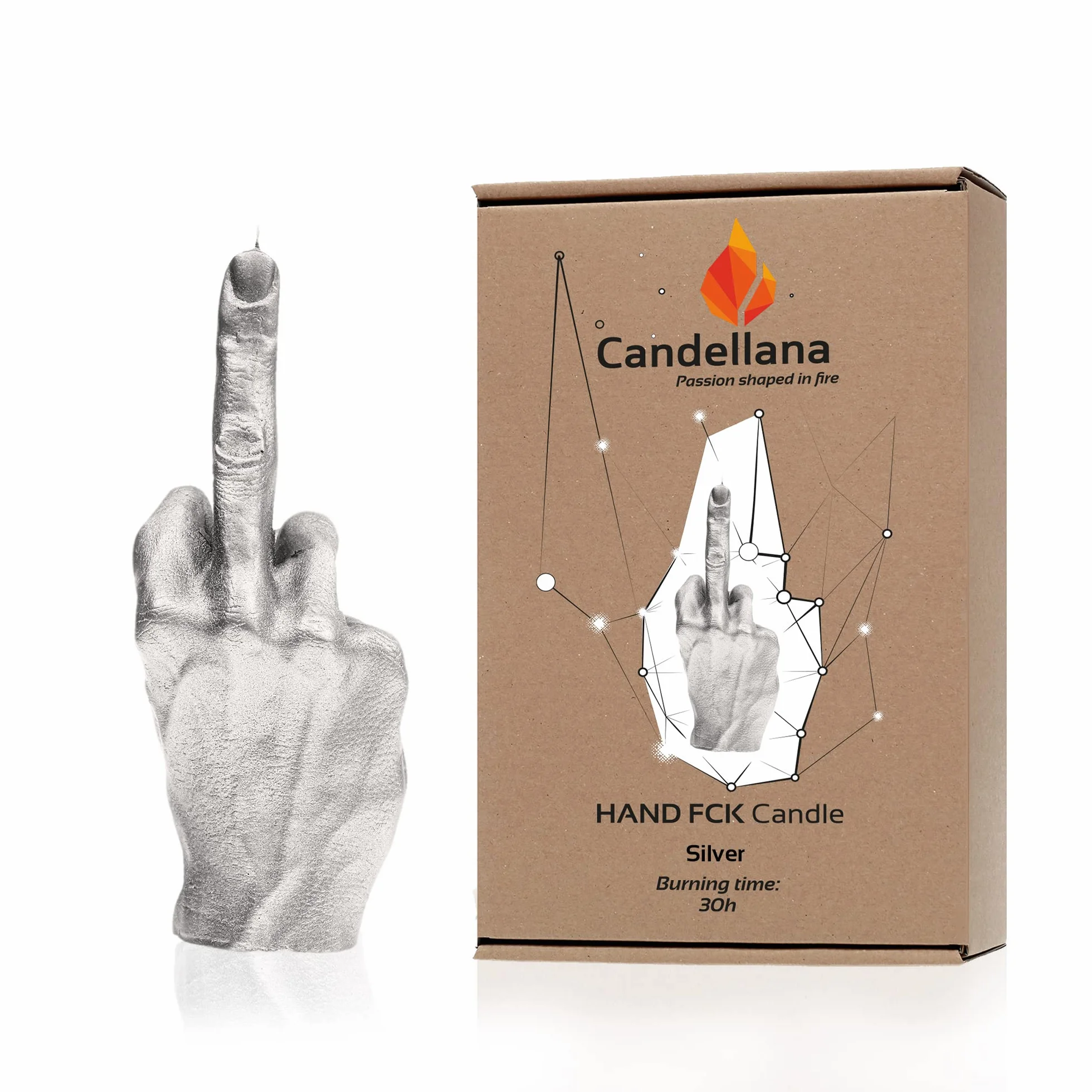 Candellana Świeca z Palcem Środkowym – Figurka Palca Środkowego – Fajna Dekoracja Gotycka – Świeca Dekoracyjna