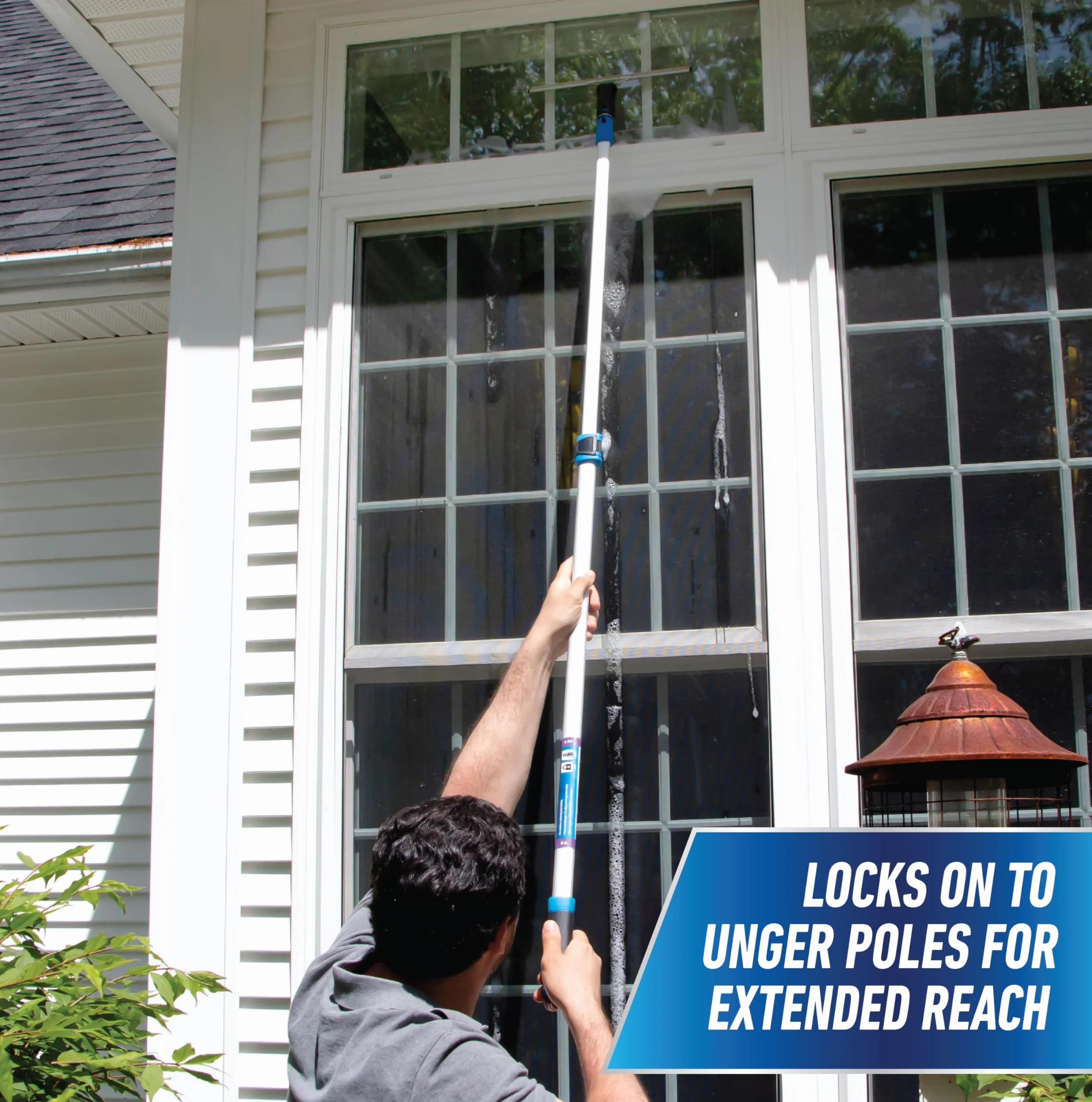 Unger Professional 12" Performance Window & Glass Cleaning Squeegee with Replacement Rubber - Cleaning Supplies, Heavy Duty Squeege for Window Cleaning, Streak-Free Results