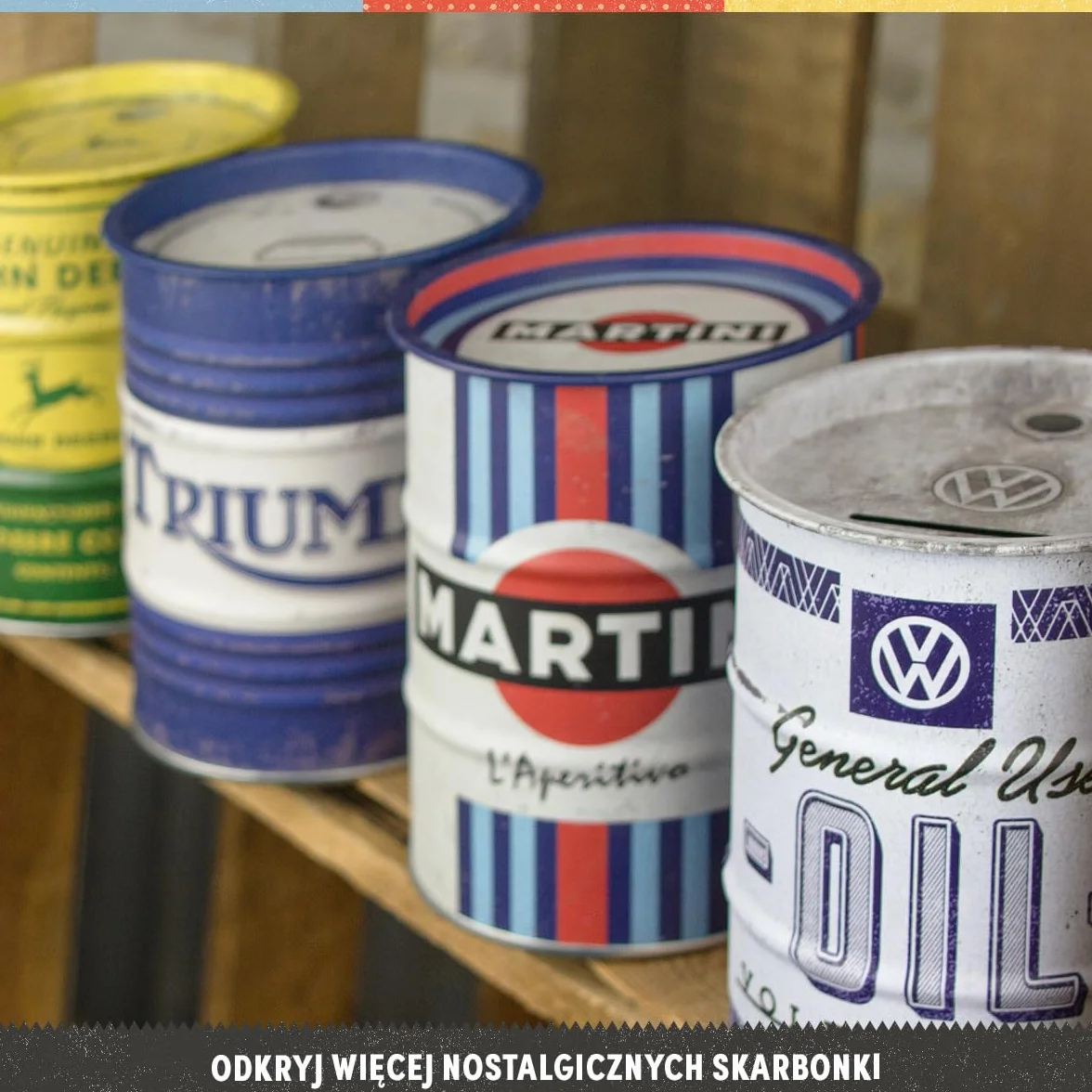 Nostalgic-Art Retro skarbonka, 600 ml, Opel – Supreme Motor Oil – Pomysł na prezent dla miłośników Opla, Official License Product (OLP), metalowa skarbonka, Styl vintage