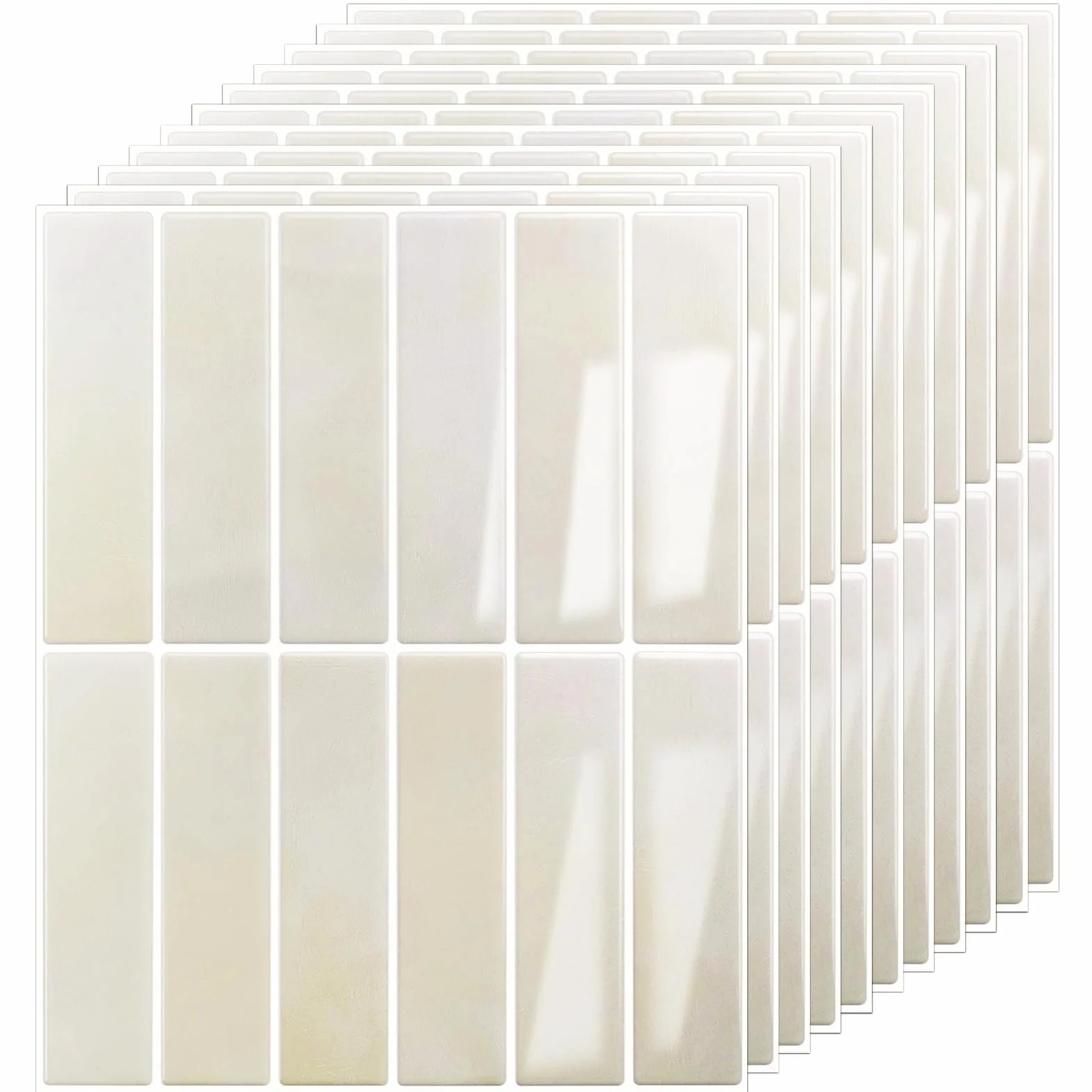 Naklejki na płytki 3D wodoodporne samoprzylepne Beżowy 22,9x29 cm 10 sztuk