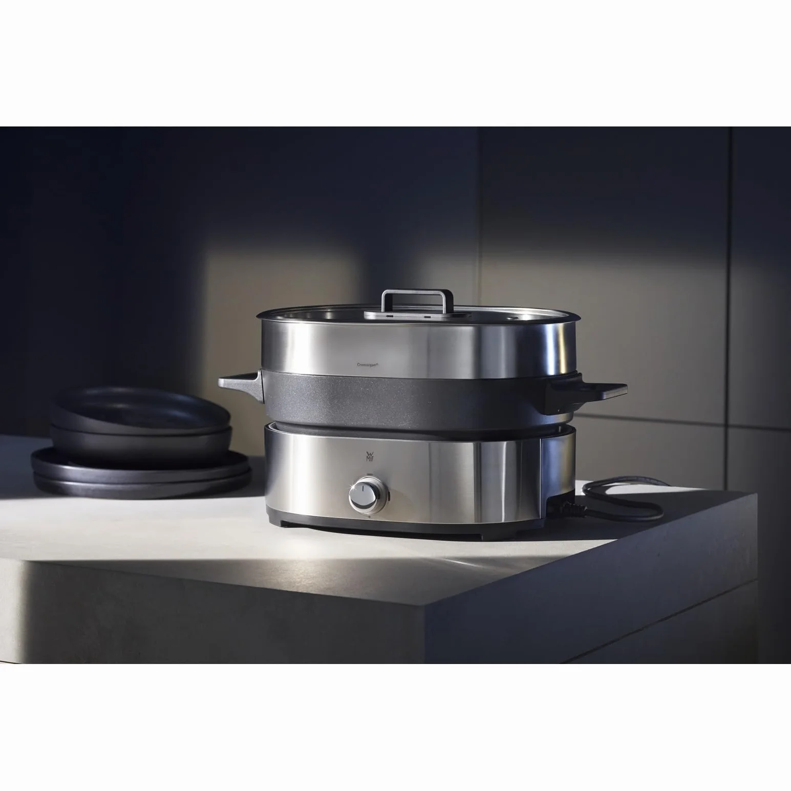 WMF Lono Hot Pot & parowar elektryczny 3,6 l, 1700 W, stal nierdzewna matowa