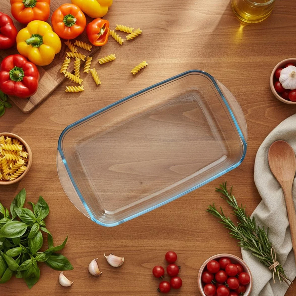 PIREX Prostokątna patelnia Pyrex xl Cm 40x27 garnek do gotowania