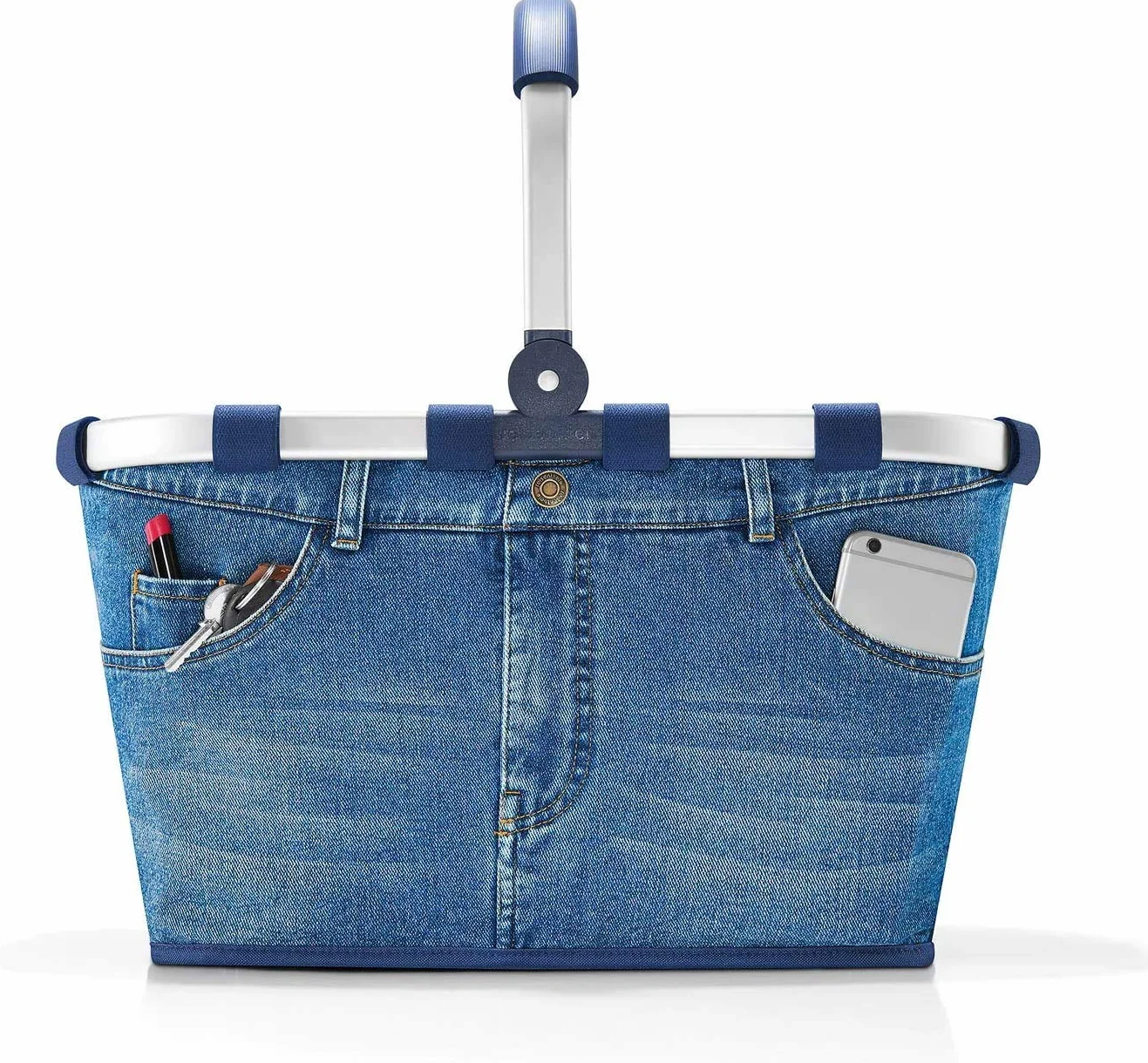 reisenthel Oferta koszyk na zakupy carrybag Plus pasujący pokrowiec, ochrona przed wzrokiem (dżinsy)