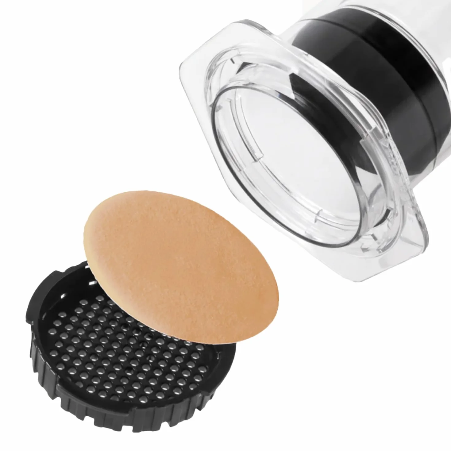 AeroPress XL Naturalne papierowe mikrofiltry do ekspresu - Okrągłe filtry do kawy na wymianę, niebielone, kompostowalne, pasują do ekspresów AeroPress XL, 200 sztuk