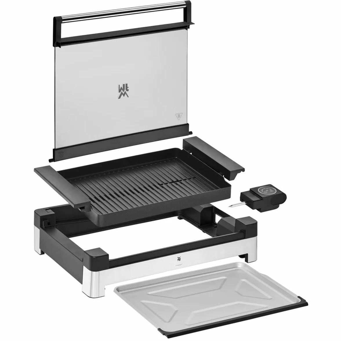 Wmf 415430011 Grill Stołowy, Cromargan 18/10, 2200 W, L, Srebrny
