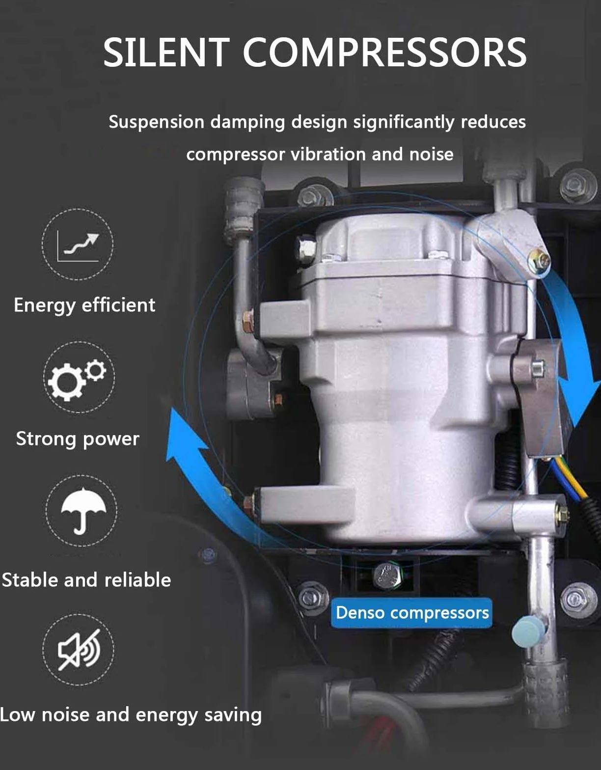 Klimatyzator 12V/24V DC do samochodów ciężarowych Elektryczny klimatyzator DC Pasuje do przyczepy kempingowej Ciągnik Klimatyzacja dachowa Sprężarka spiralna klimatyzator postojowy,White-12V