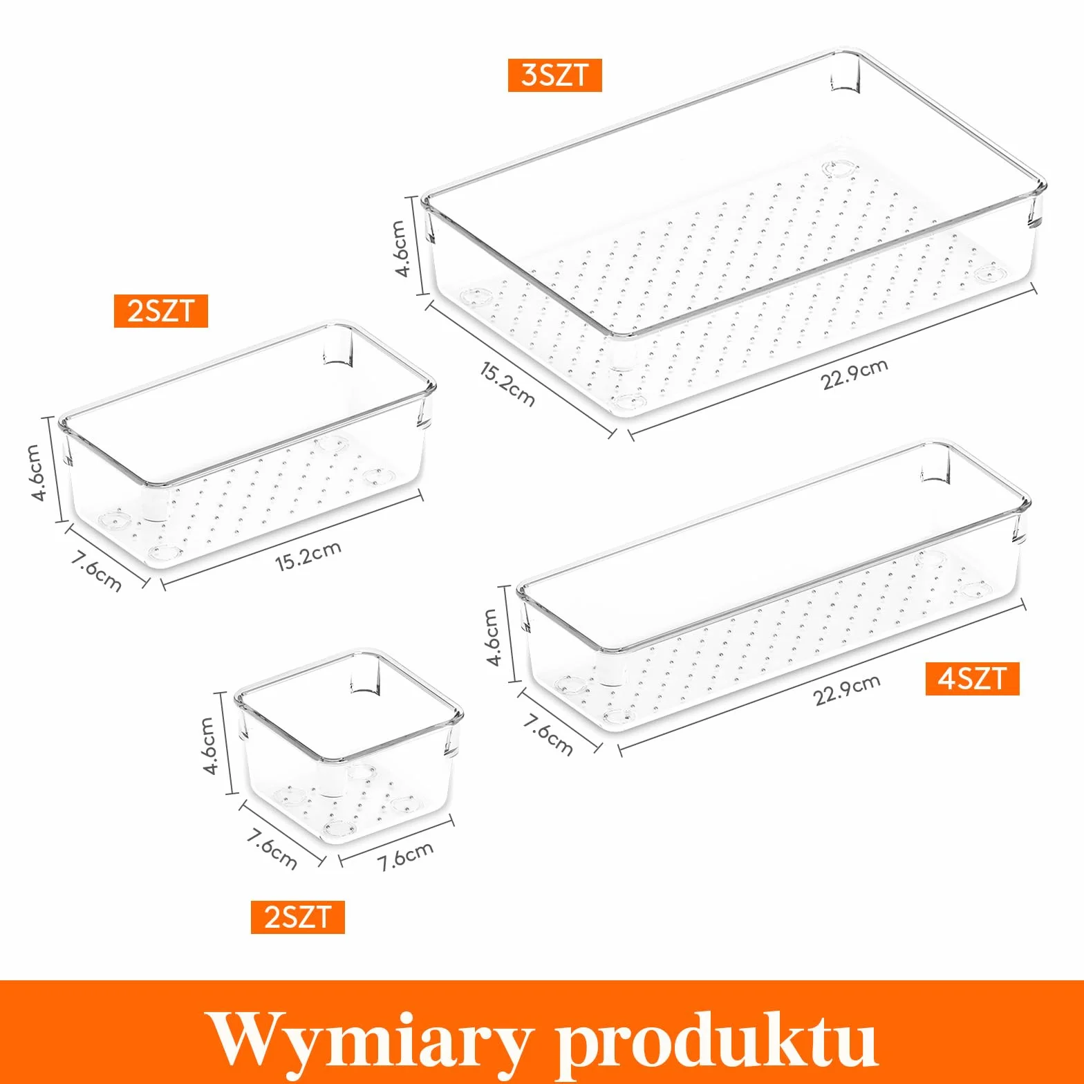 Lifewit 11 PCS Zestaw Organizer Szuflada Zestaw Jasny Plastikowy Szuflada Biurko Podziały Tace Kredens Przechowywanie Pojemniki Pudło z Podziałkami do Makijażu, Biżuterii i Gadżetów, Sypialnia, Biuro