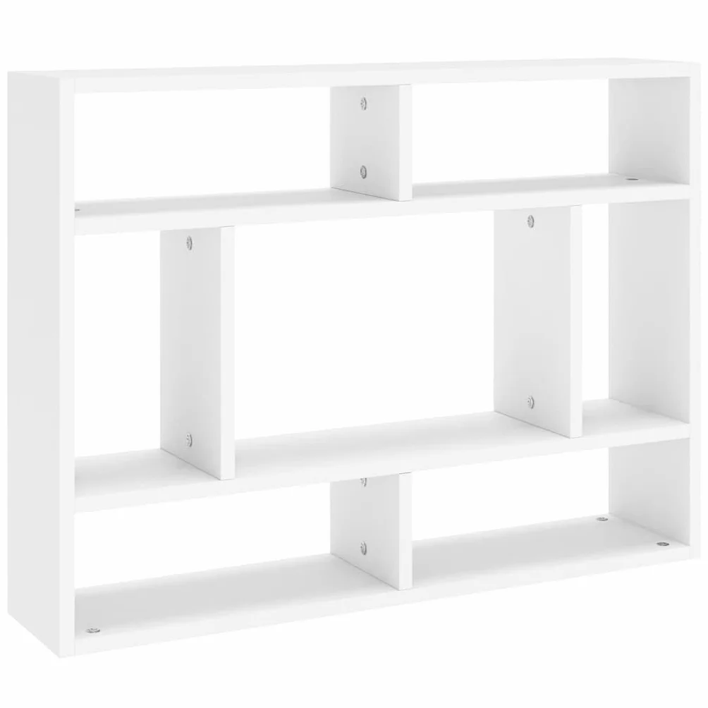 vidaXL Półka ścienna, biała, 75x16x55 cm, materiał drewnopochodny