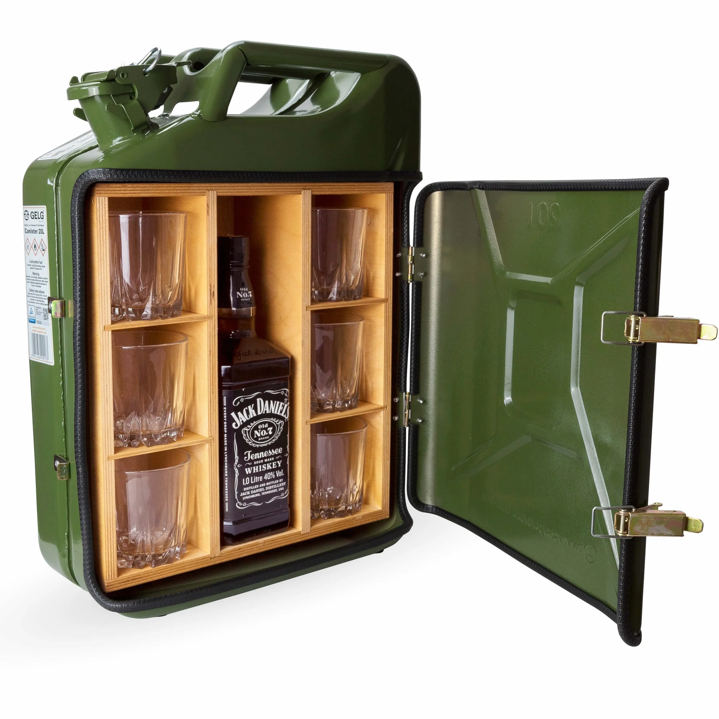 Kanister Mini Bar 20l Szafka Minibarek Whisky Zestaw Zielony