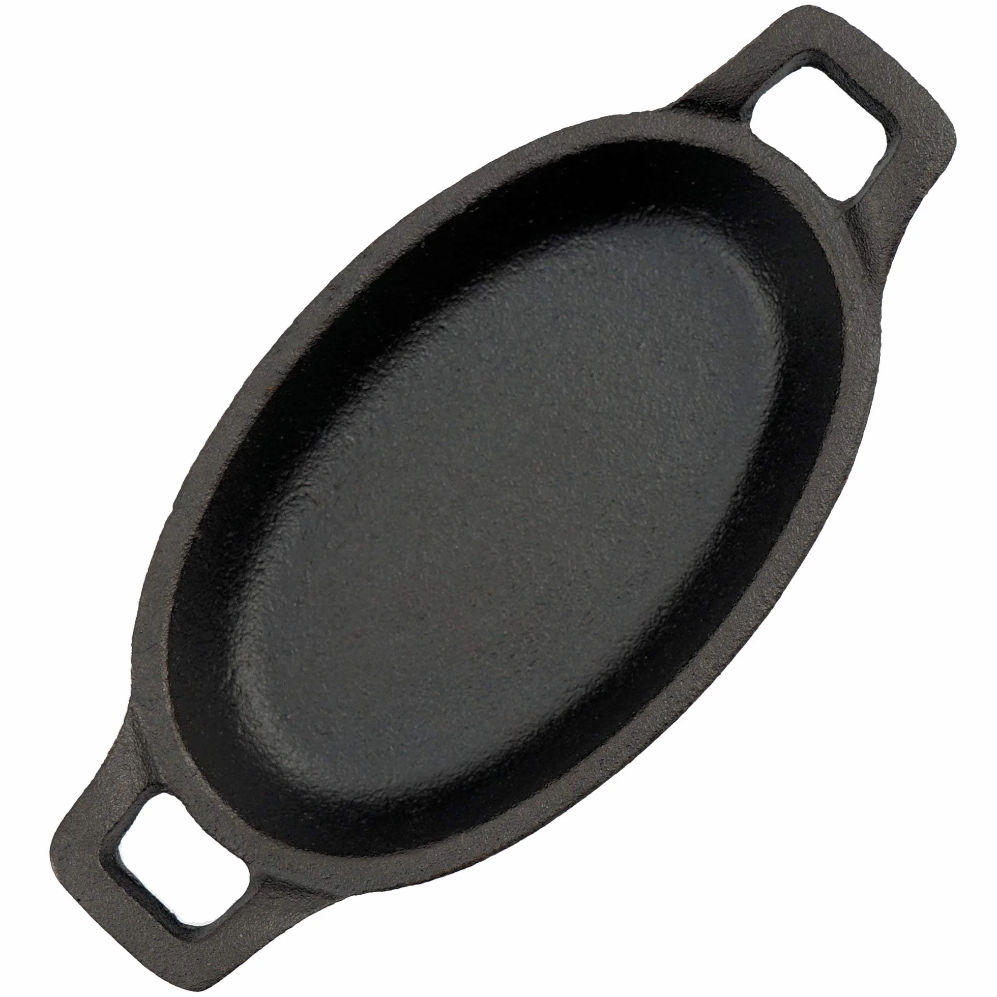BBQ-Toro Zestaw patelni żeliwnych (6 sztuk) | 20 x 9,5 cm, owalny | już spalony | żeliwna patelnia do grillowania, patelnia do serwowania, rondel