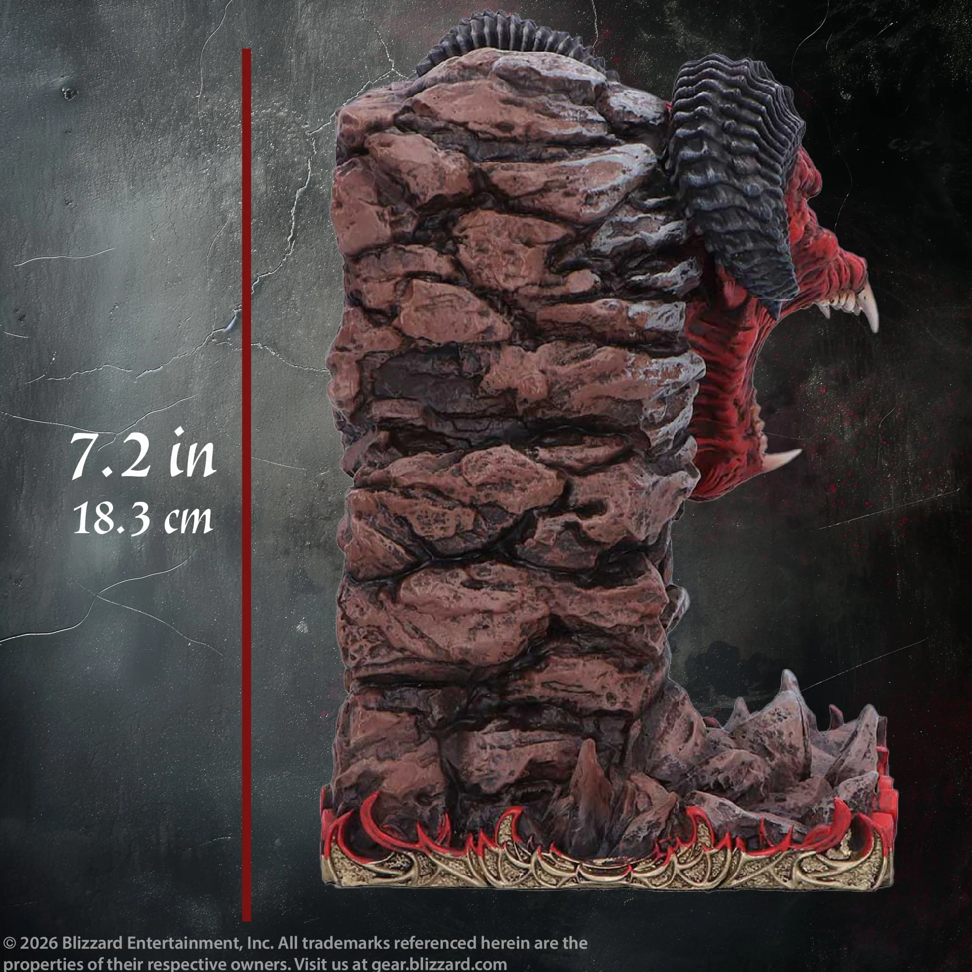 Nemesis Now Diablo IV Minion of Hell podpórka do książek, 18,3 cm, oficjalna licencjonowana podpórka na książki, dekoracja biurowa i dekoracja półki z kultowym logo, do dekoracji gier